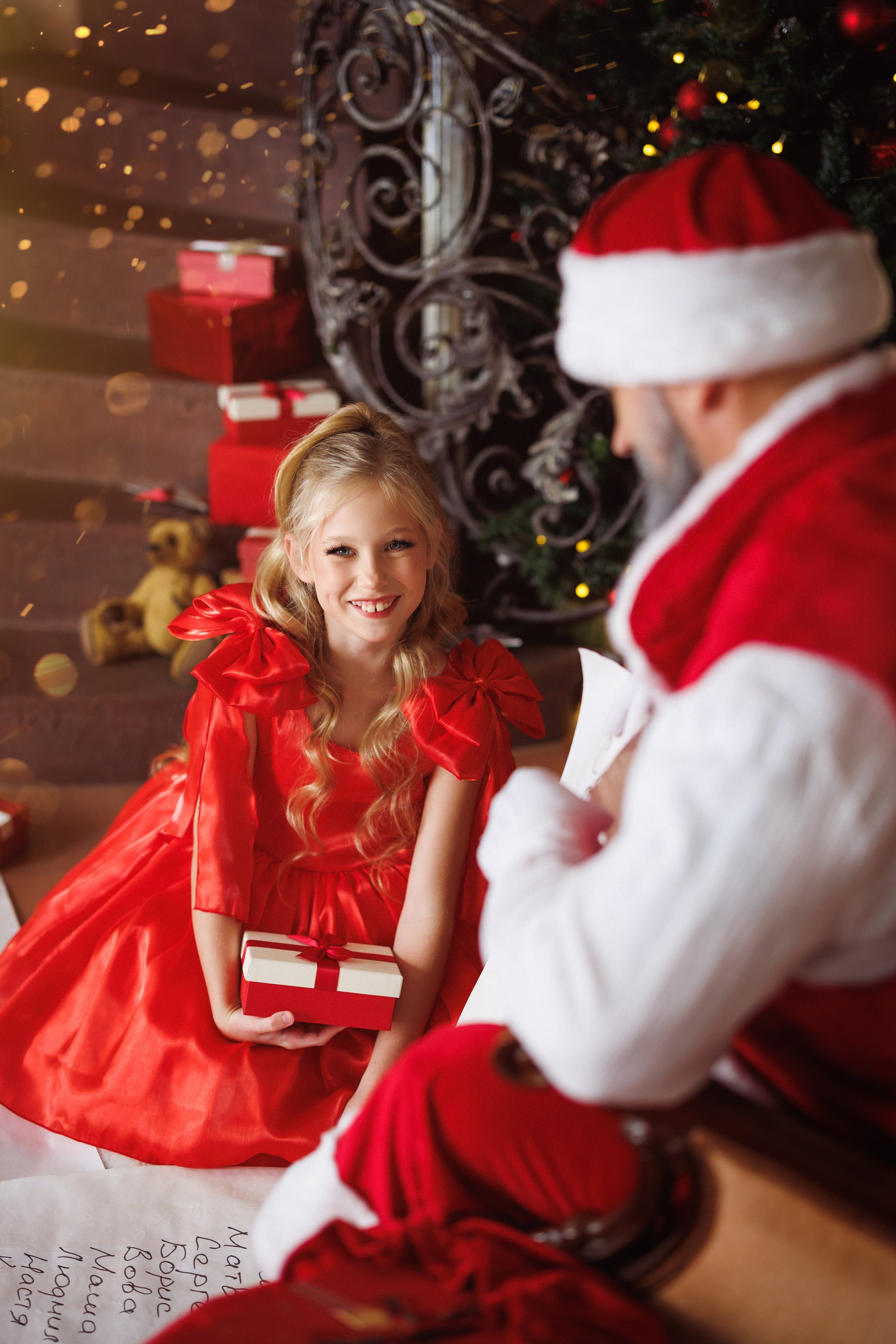 Сказочная новогодняя фотосессия с Сантой, в фотостудии в города Краснодара. Семейный и детский фотограф в Краснодаре Анна Трашкова