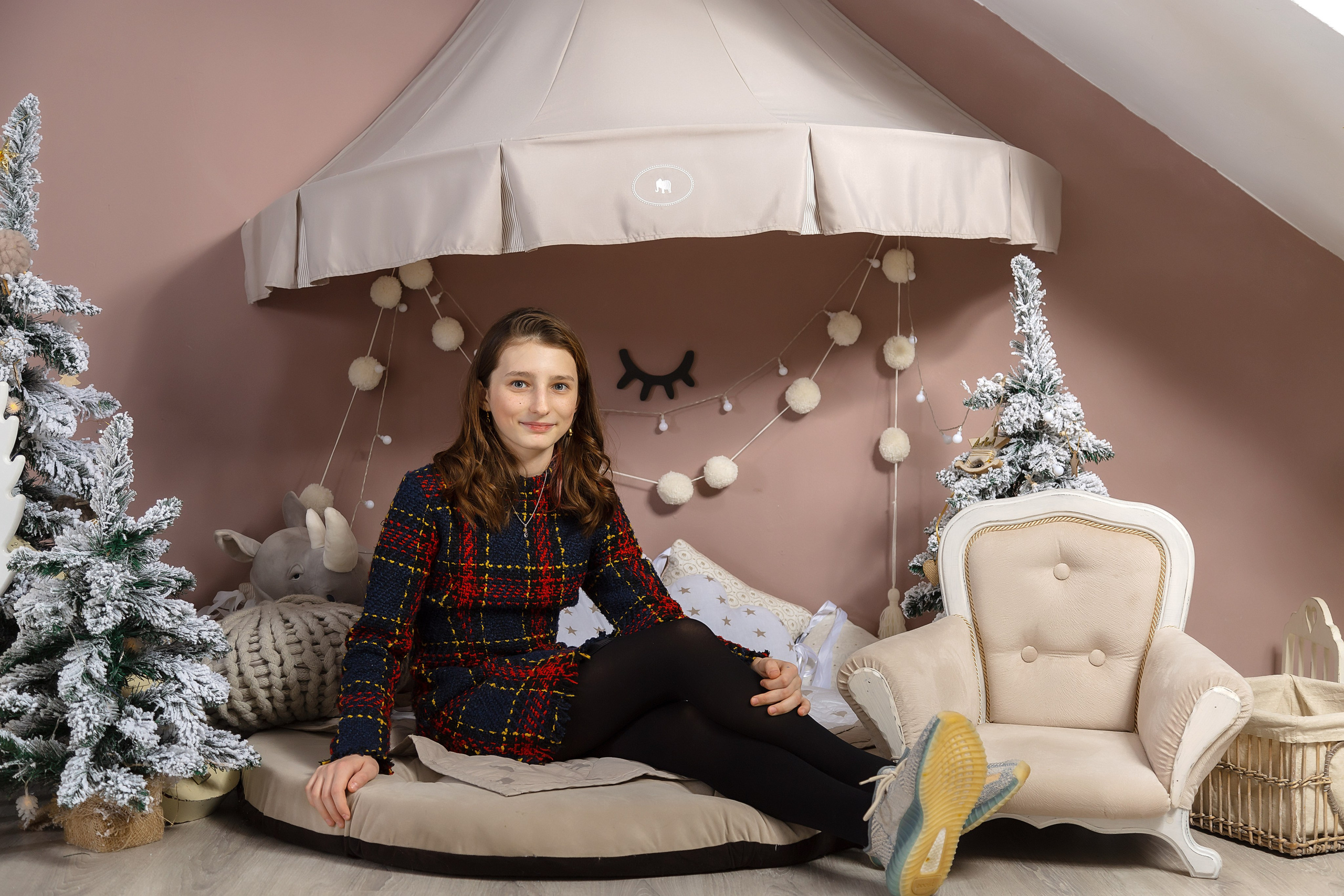 Новогодняя семейная фотосессия в студии в Волгодонске