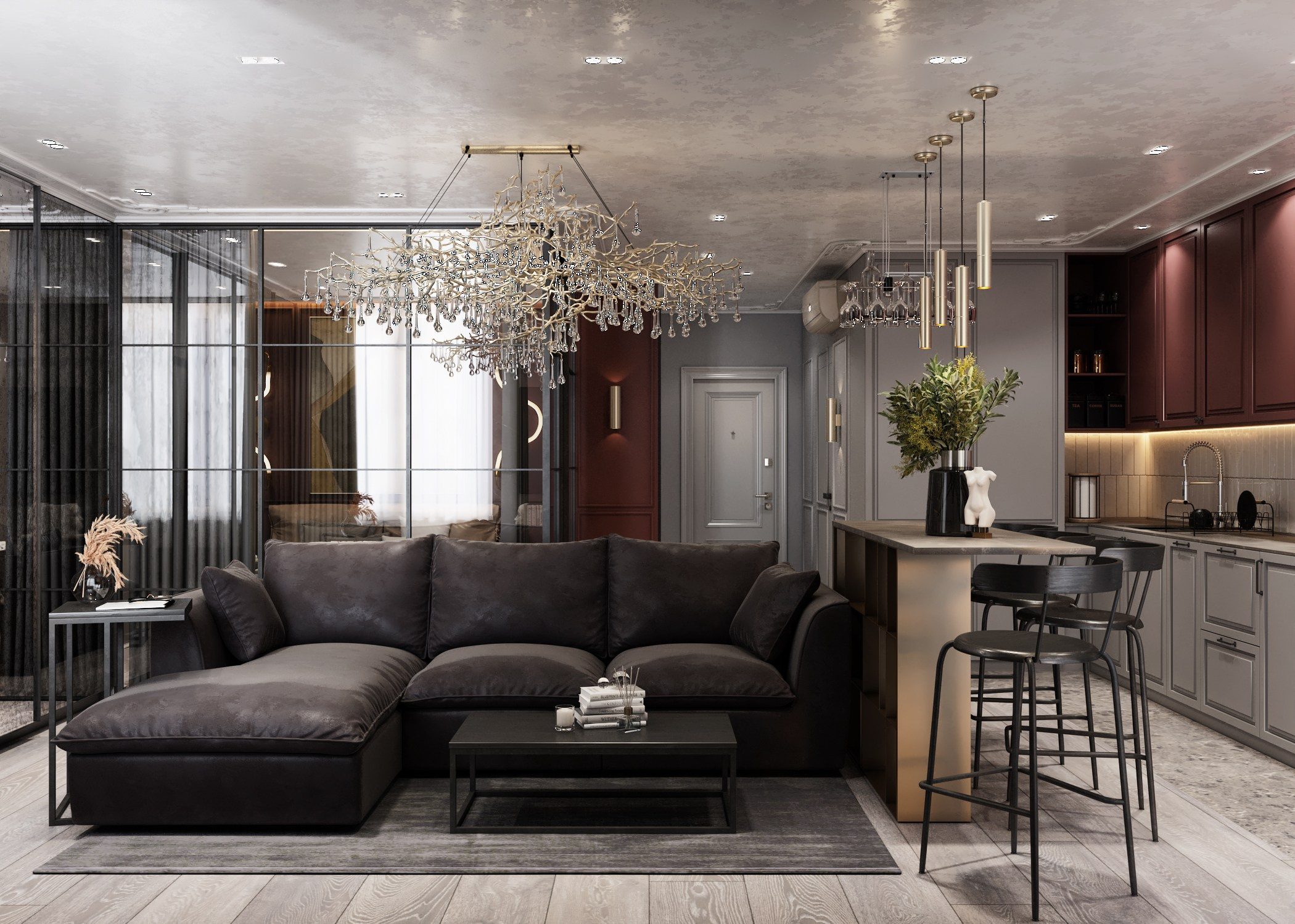 Яркая квартира в ЖК Ренессанс, г. Владивосток. Дизайн-проекты жилых и общественных пространств во Владивостоке