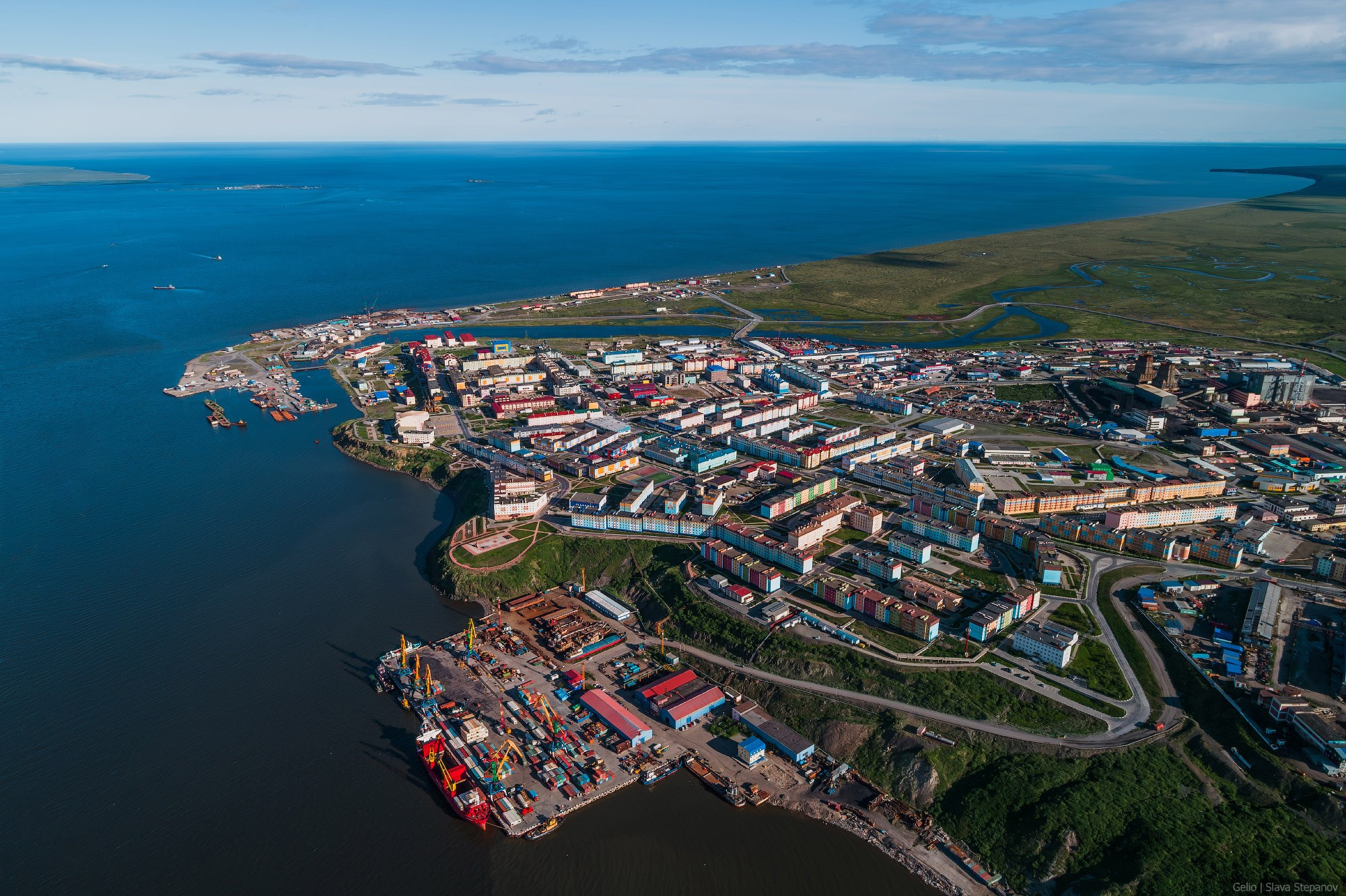 Анадырь с высоты, чукотка
