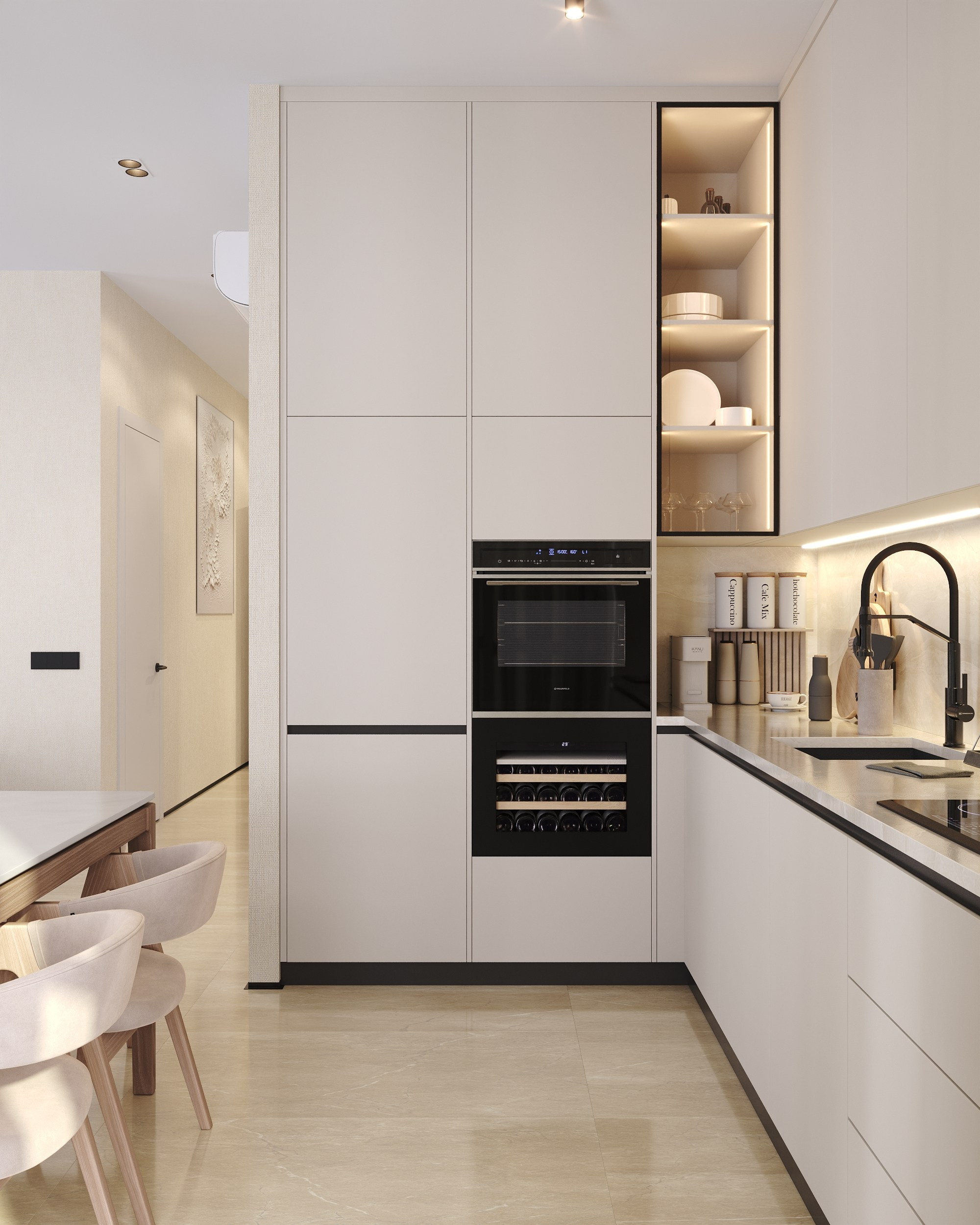 Serenity in Light & Beige. 3D Визуализация