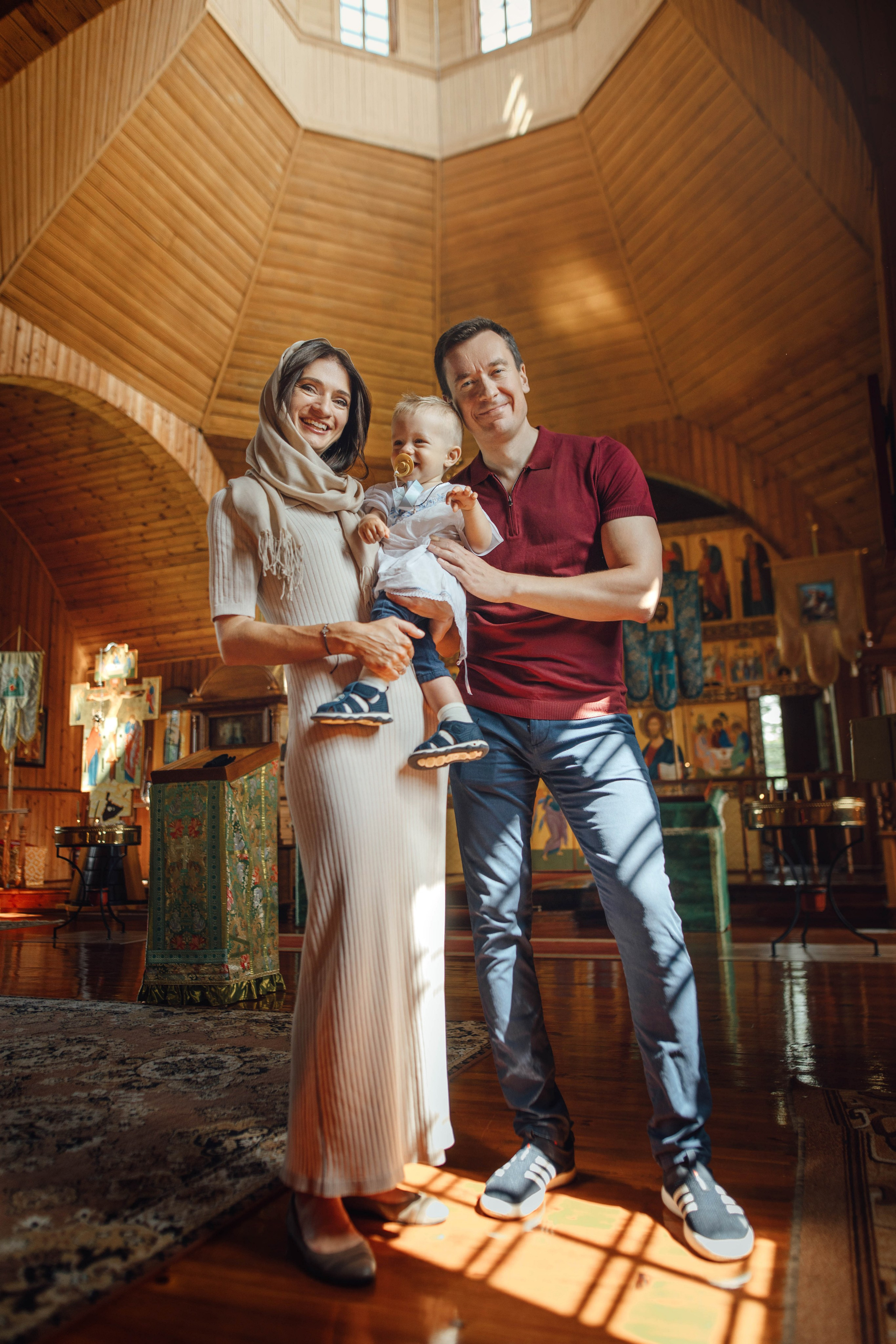 Крещение Тимофея, д. Киевец, храм Святой Троицы, август 2025