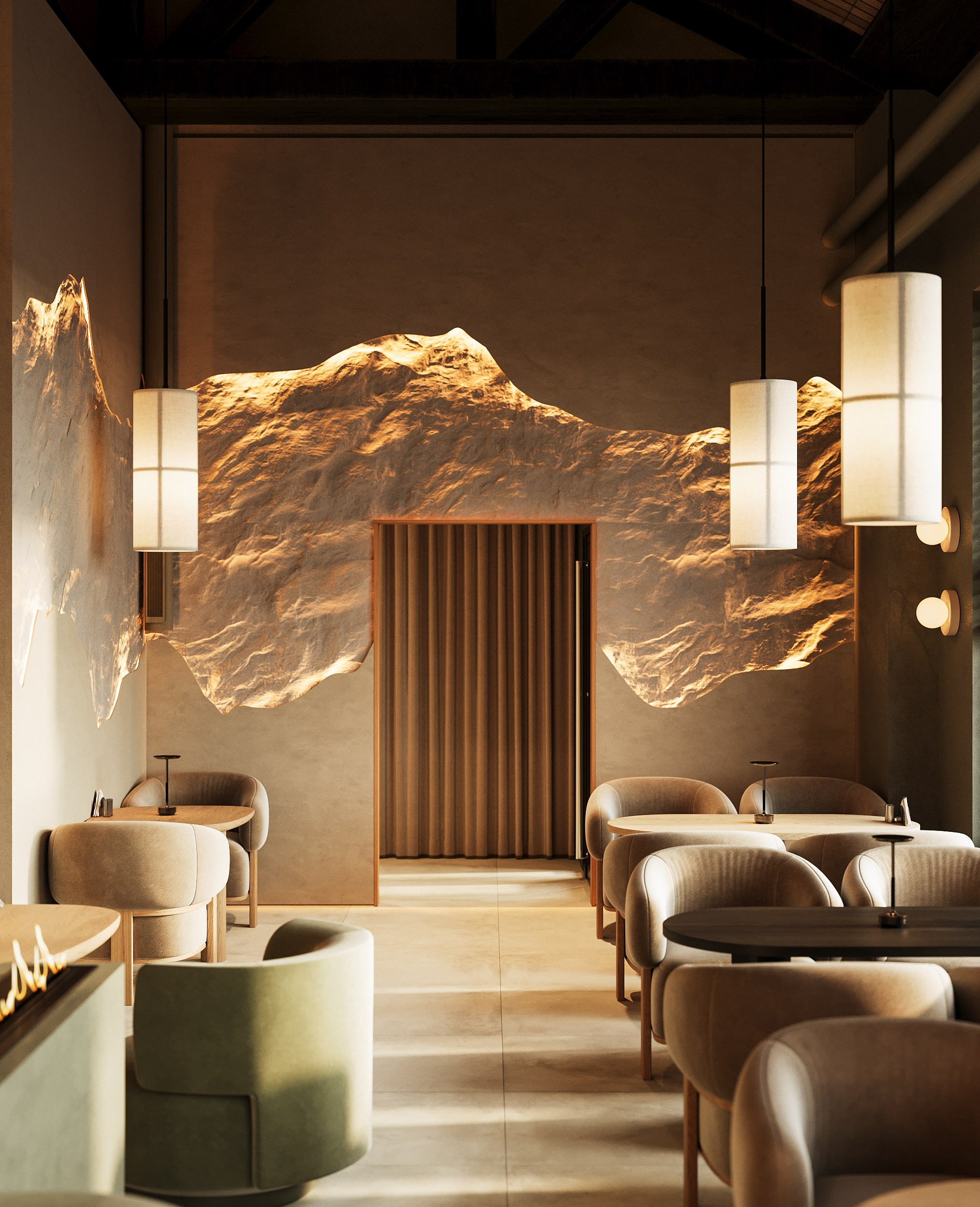 Кальянная Мята Lounge. Концепт и визуализации для One Two Home. 3D Визуализация