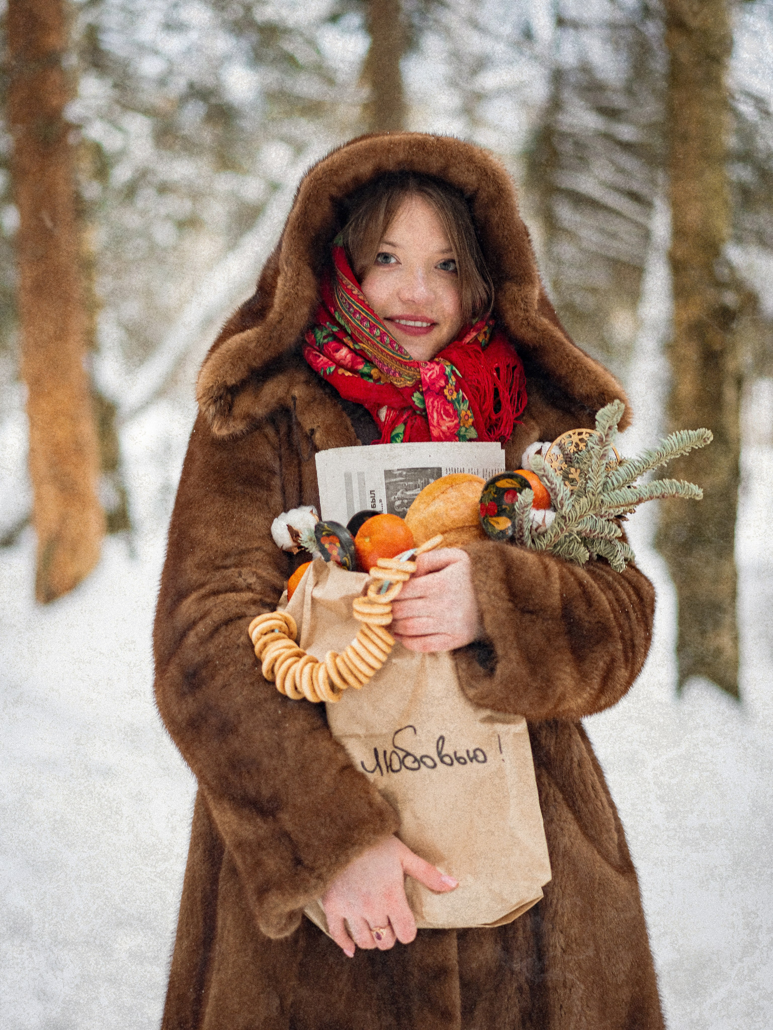 Ольга — фотосессия в зимнем стиле. Фотограф Москва