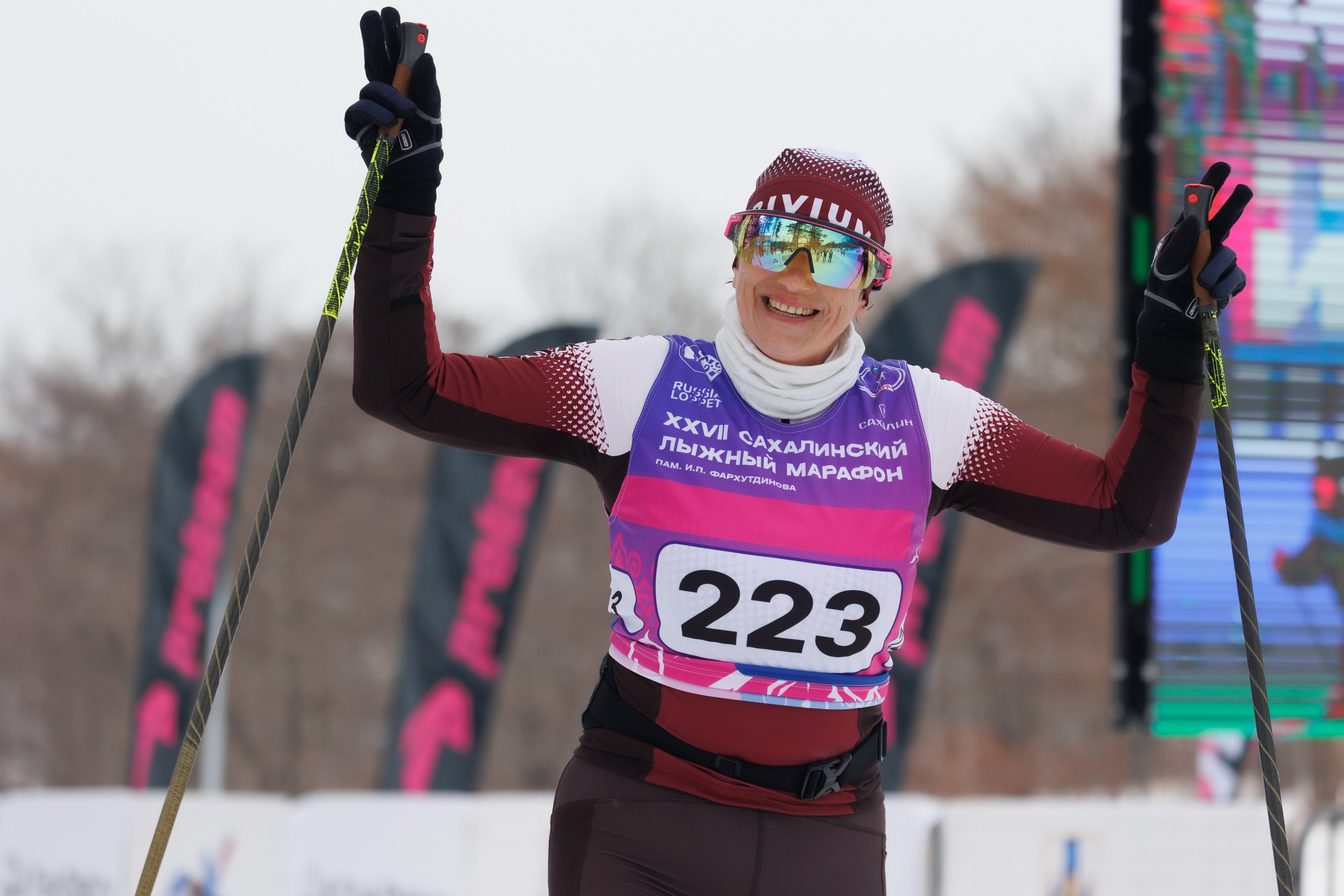 XXVII Сахалинский лыжный марафон. Фотограф Анастасия Зубкова