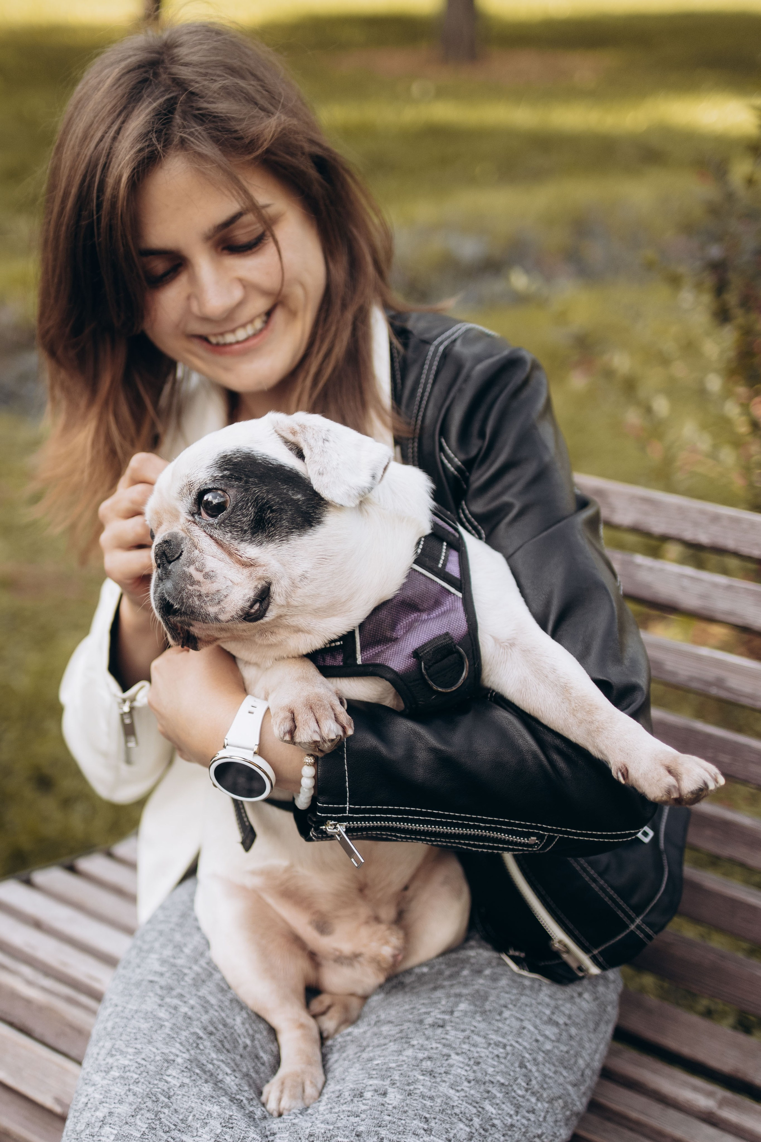 Оля и бульдоги