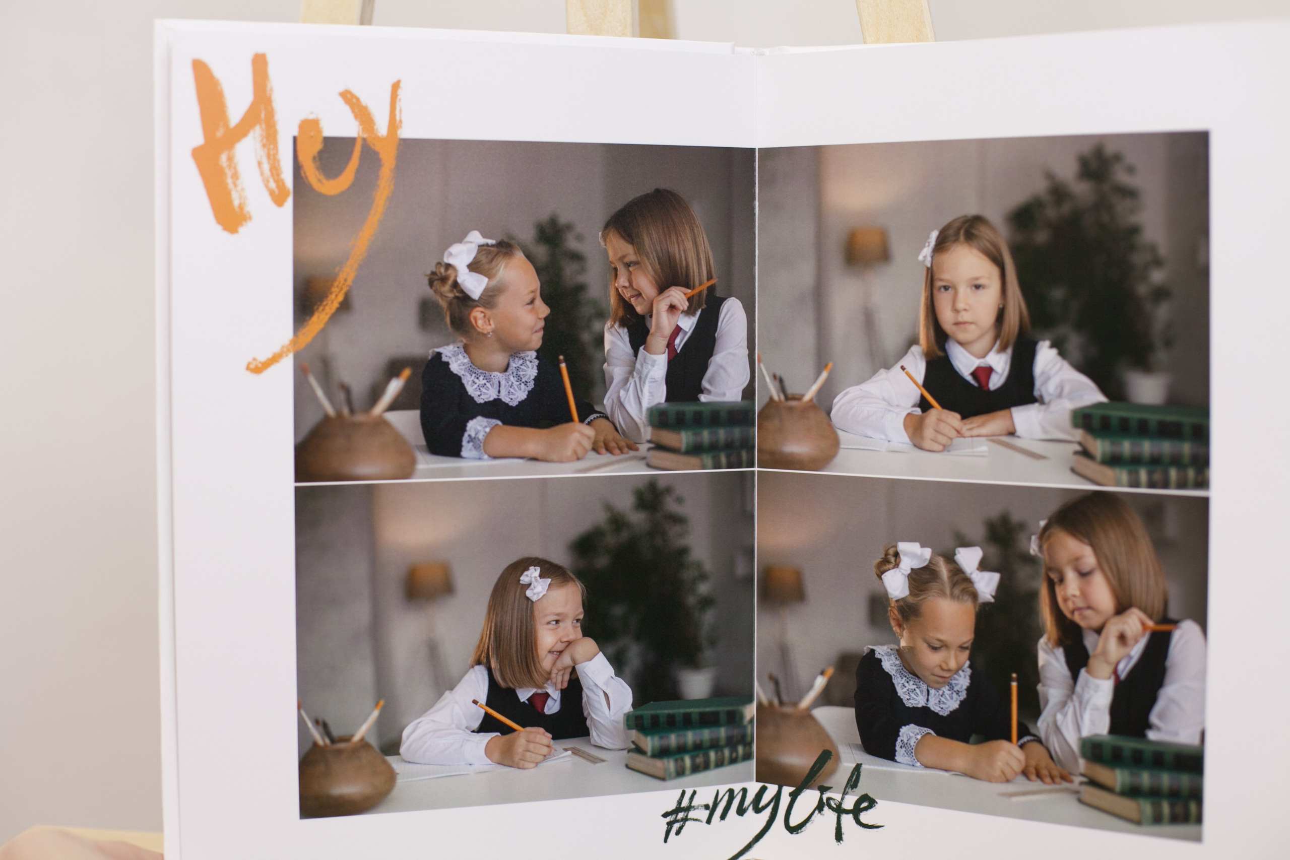 VIP альбом для младших классов. Ирина Коновалова школьный фотограф. Выпускные альбомы Ярославль