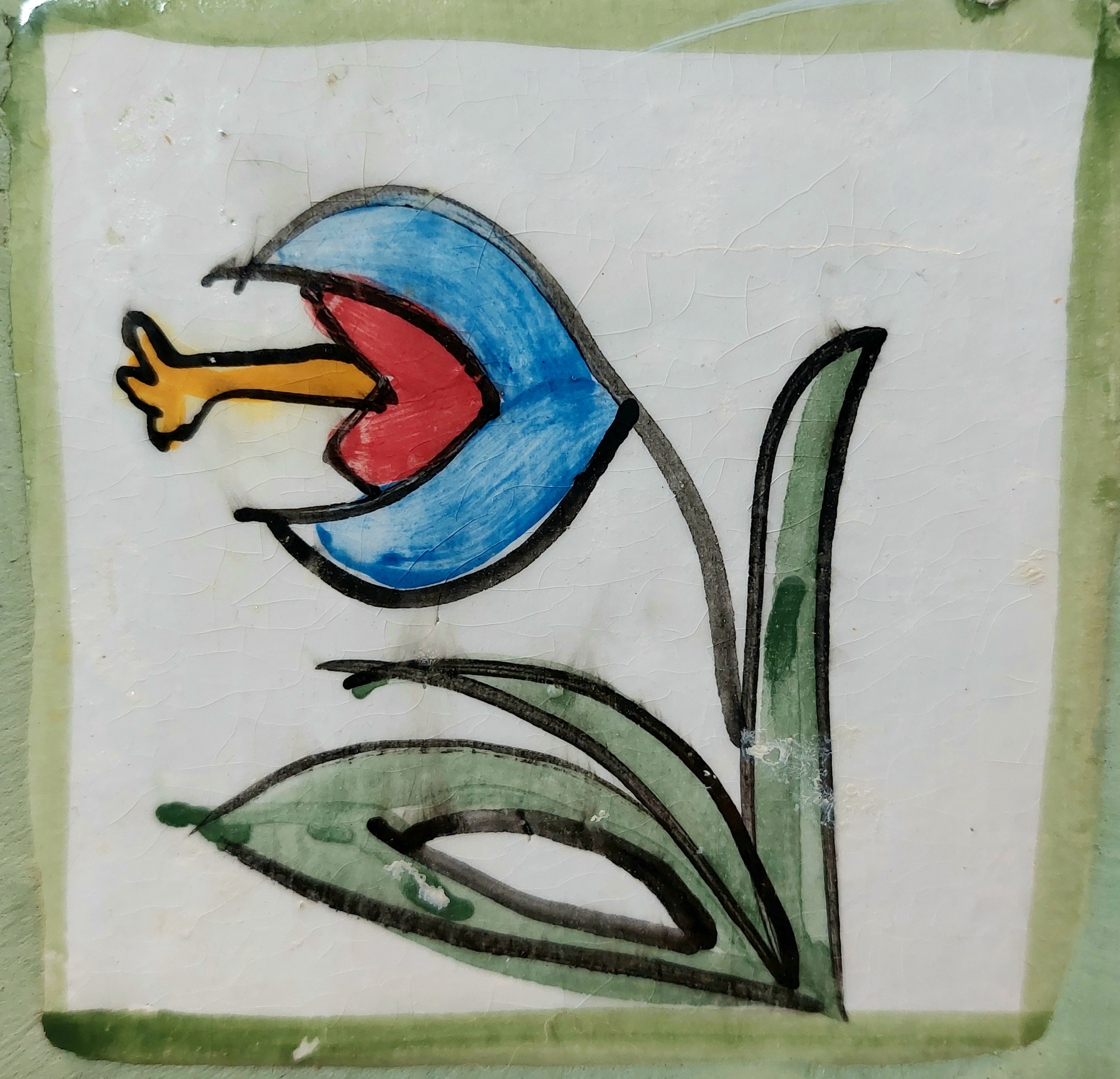 Много плиток-цветочков. Керамика с историей. Елена Рогалёва