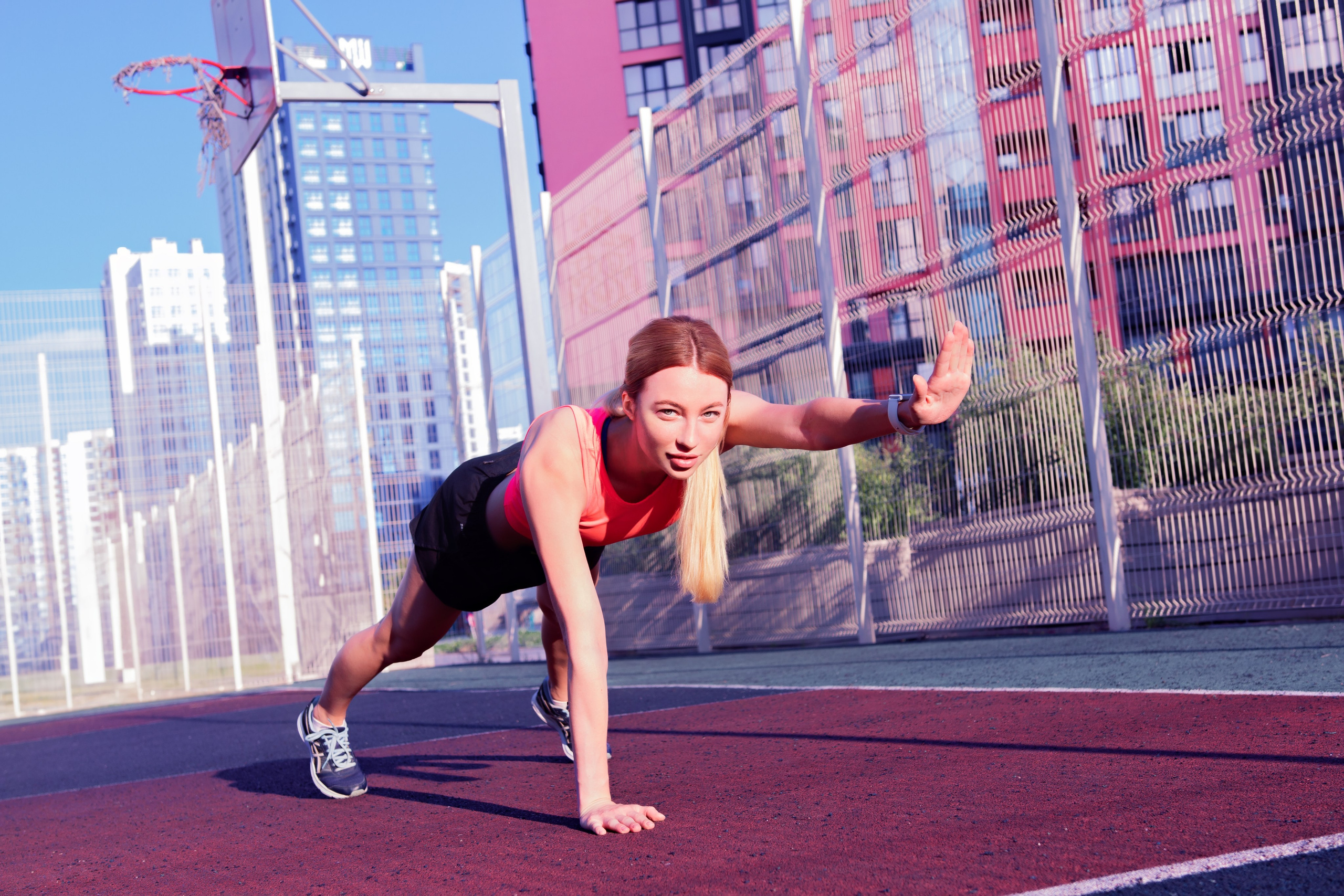 Фотосессия на спортивной площадке 