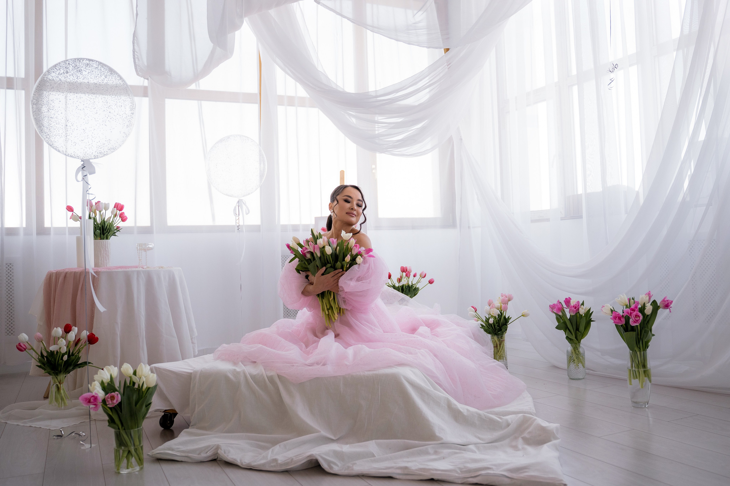 Тюльпановое настроение. Фотостудия Малина в городе Улан-Удэ. Фотограф Ирина Жарникова