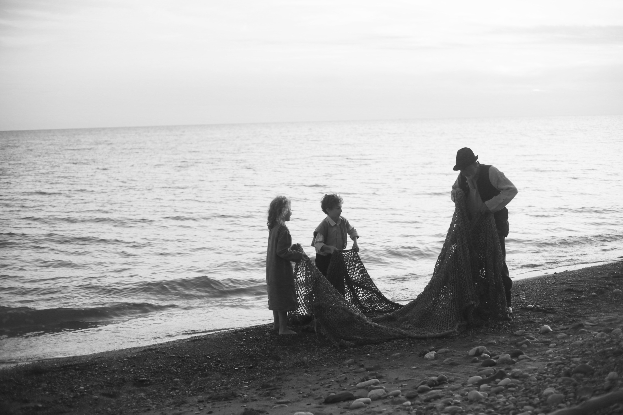 Кинематографическая съемка. Старик и дети. Ekaterina Beridze