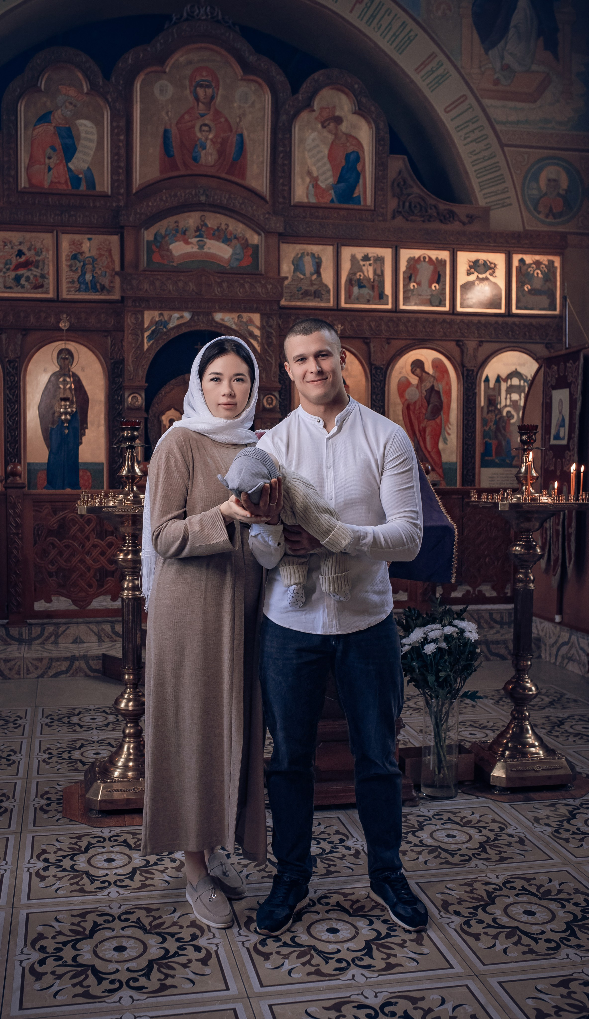 Крещение Мирона в Веденском хаме Березовка. Фотографы крещения/венчания  Красноярск Татьяна и Вячеслав Переваловы