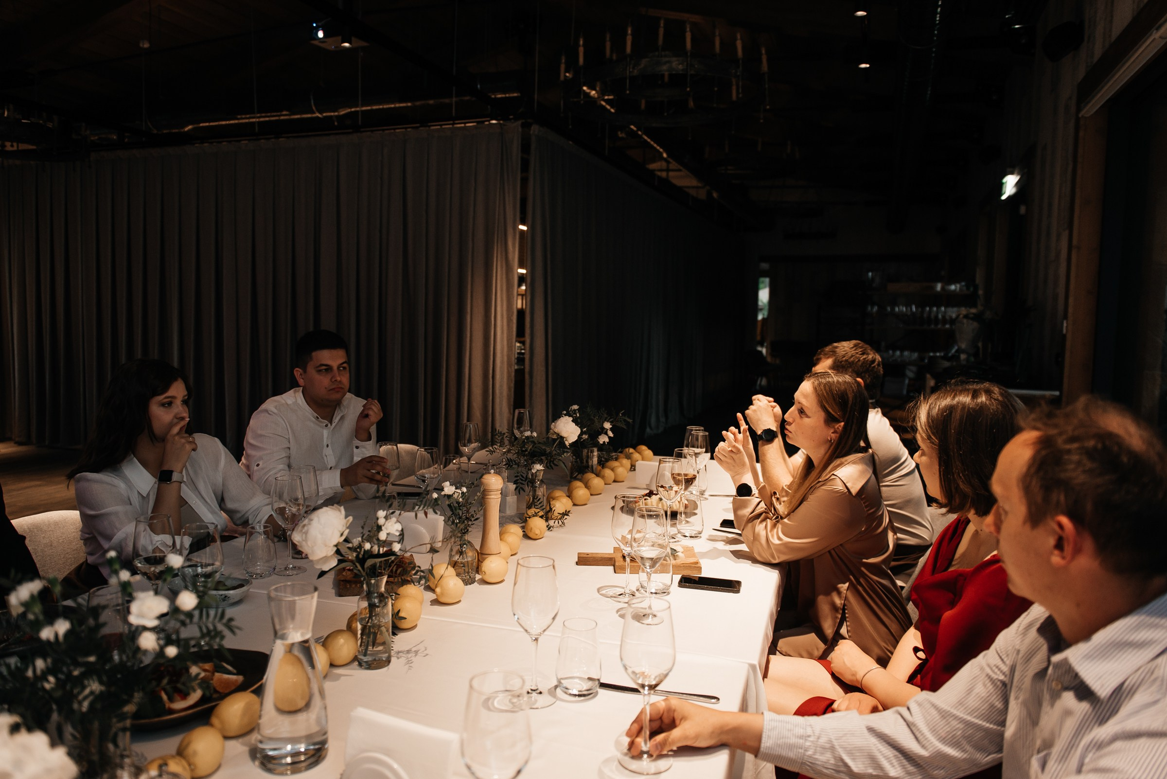 свадебный ужин в ресторане Чаща в Охта парке