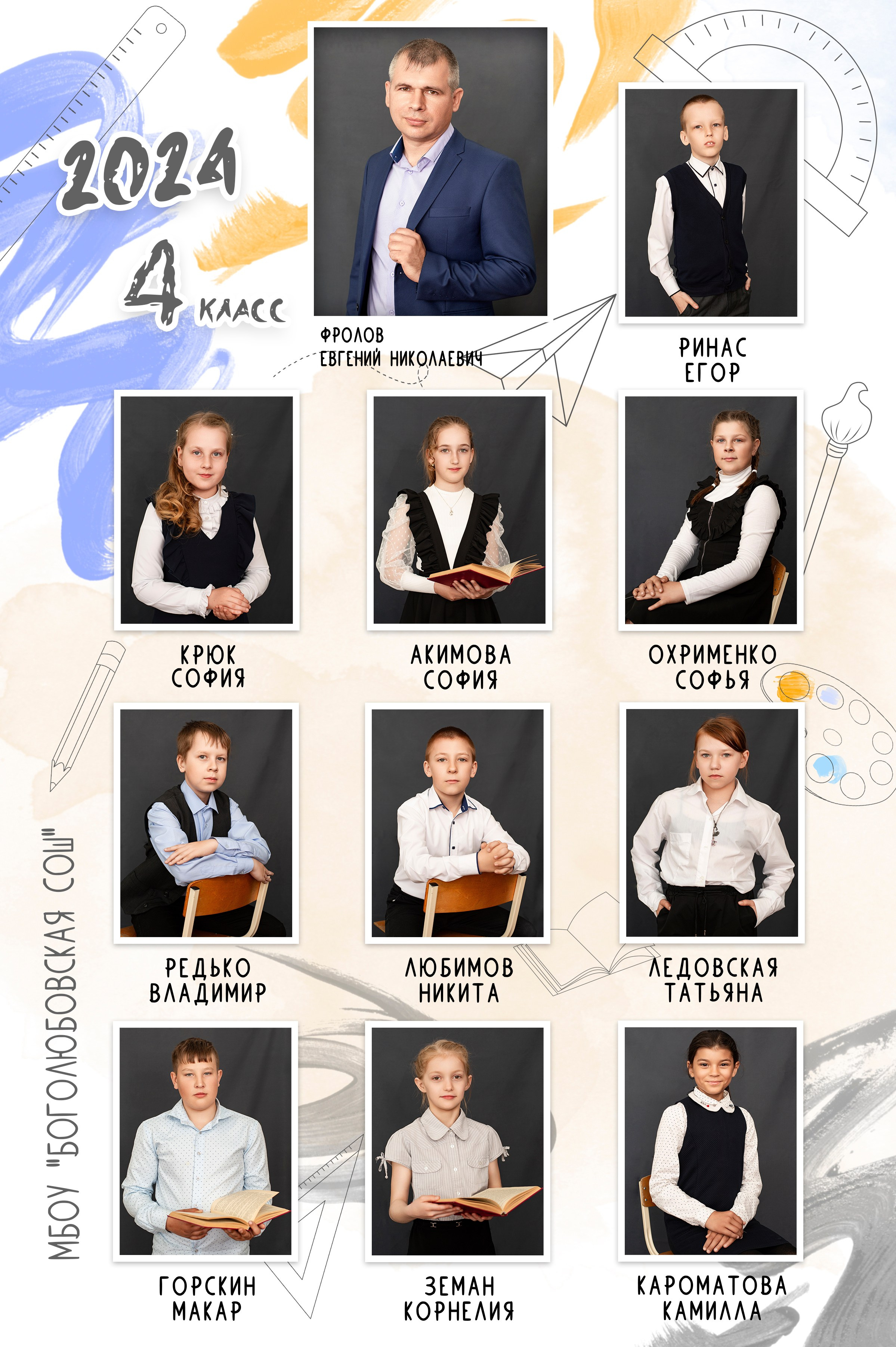 4 класс — виньетка. Семейный и детский фотограф Абрамова Татьяна