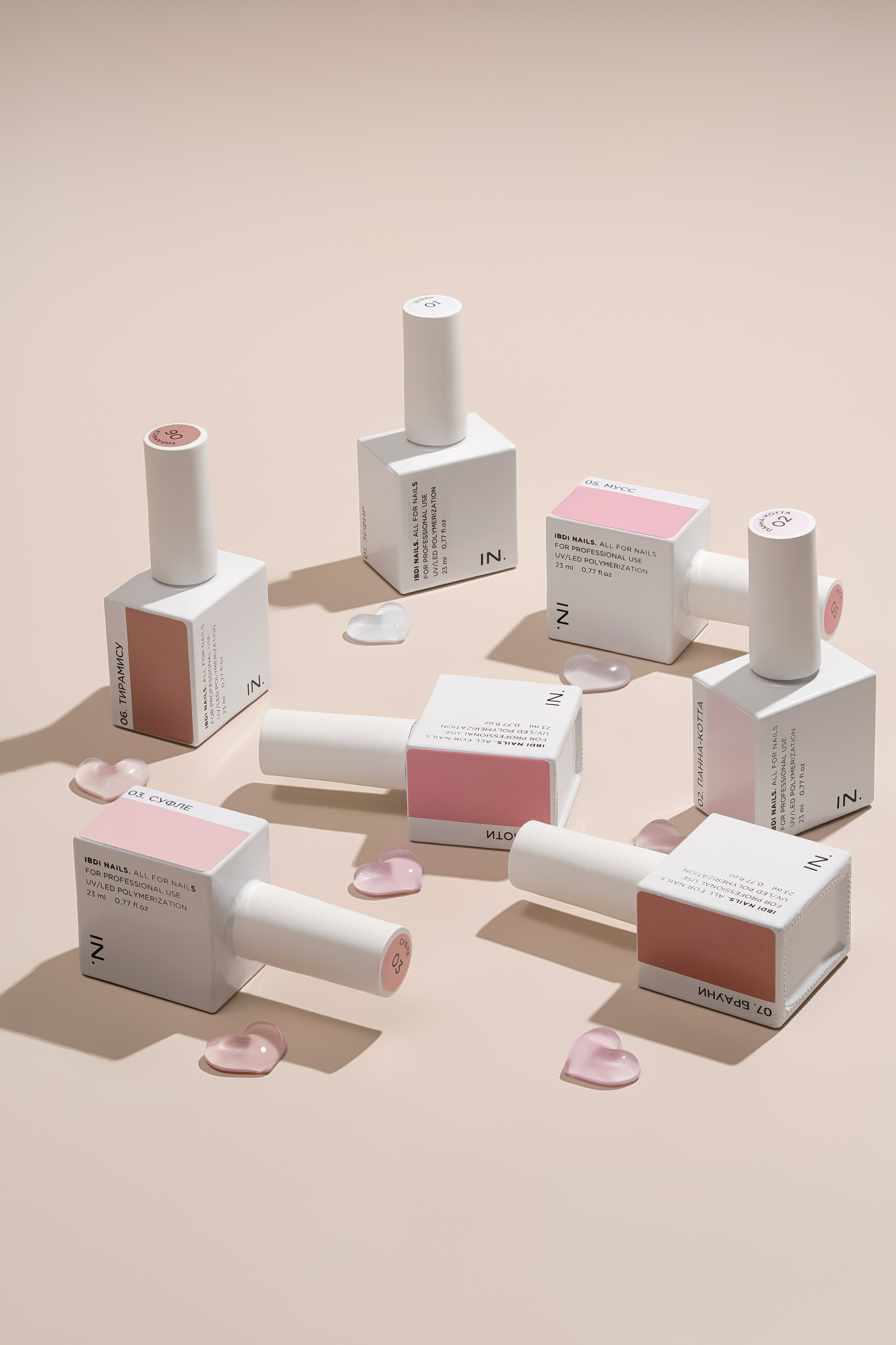 IBDI гели для наращинания ногтей десертные. Екатерина Лементуева фуд-фотограф, предметный фотограф, Новосибирск