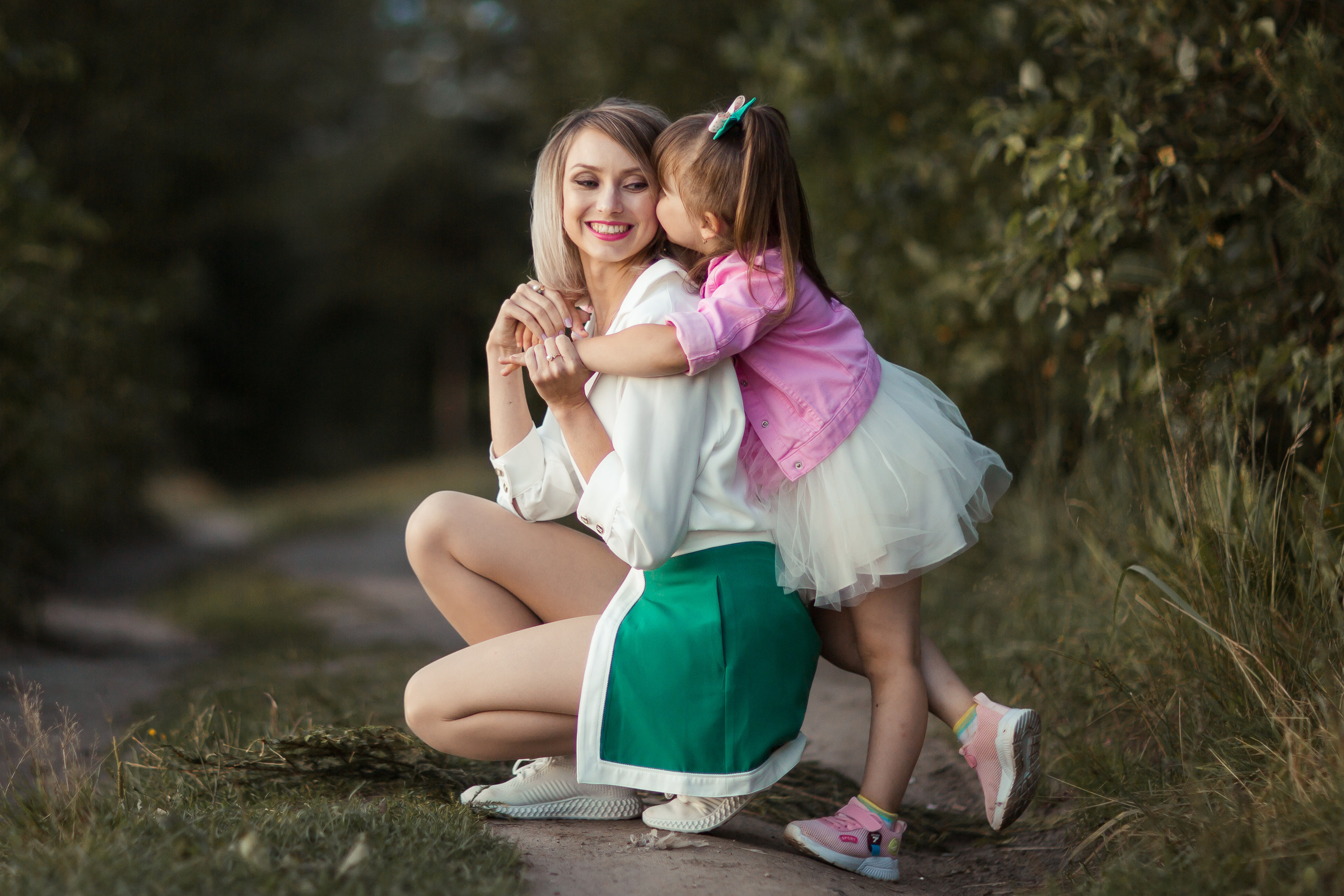 Ирина с детьми, фотосессия на закате. Фотограф Десногорск Михаил Давыдов Акварель