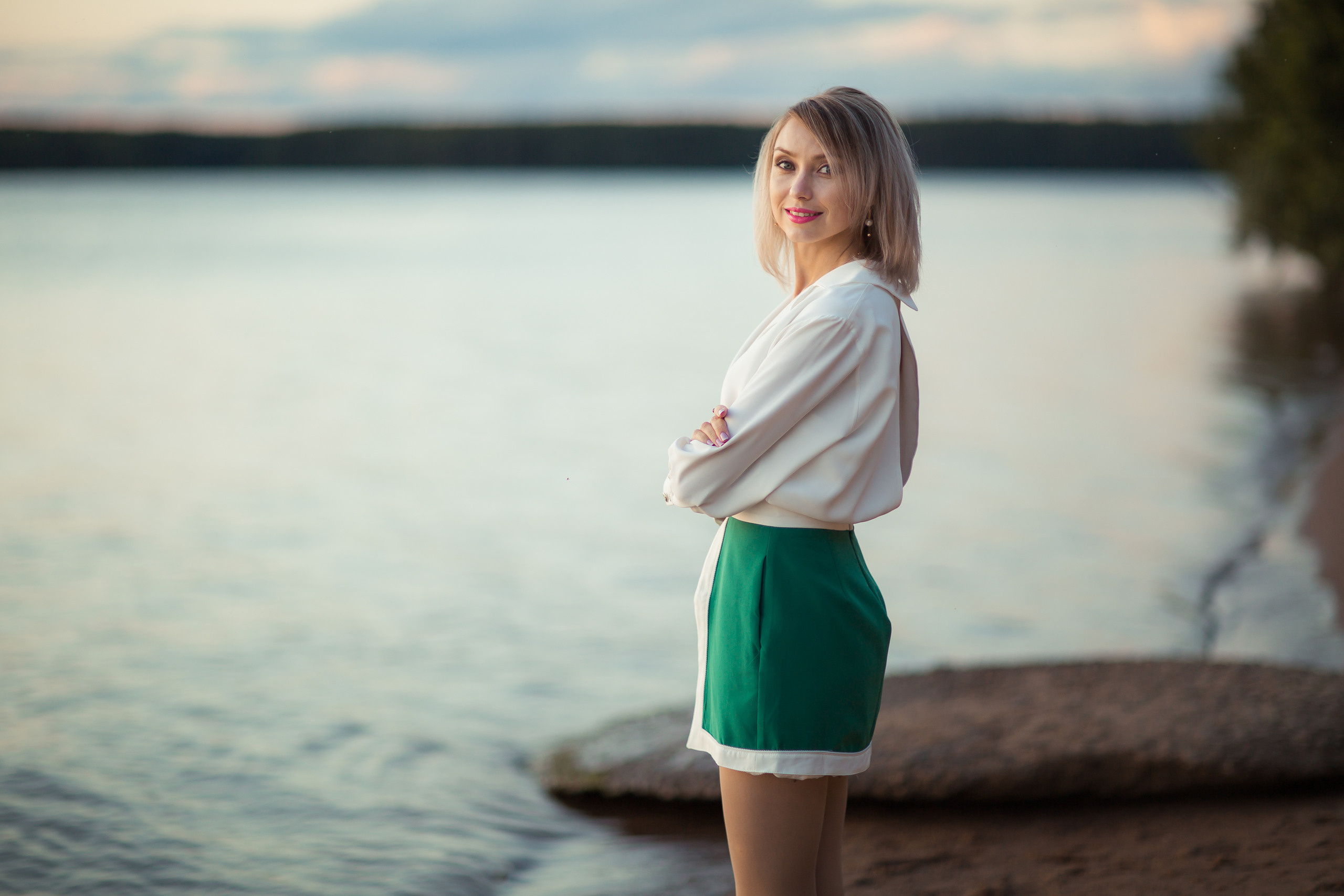 Ирина с детьми, фотосессия на закате. Фотограф Десногорск Михаил Давыдов Акварель