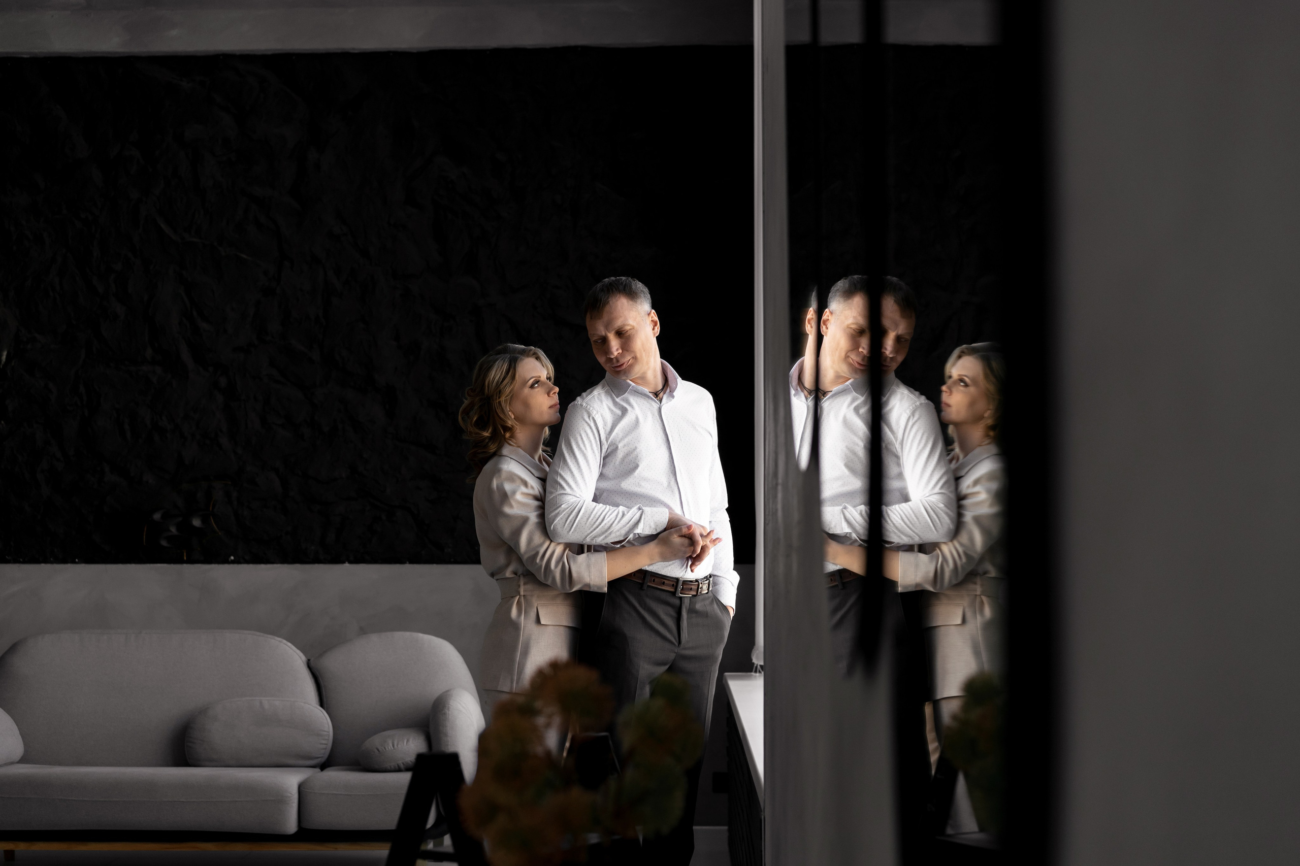 Стильная пара в фотостудии. Семейный и детский фотограф во Владивостоке Мария Гой