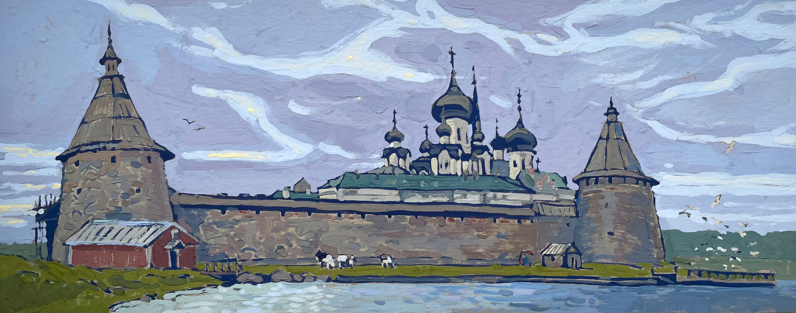 Соловецкие острова. Художница Лиза Владимирова