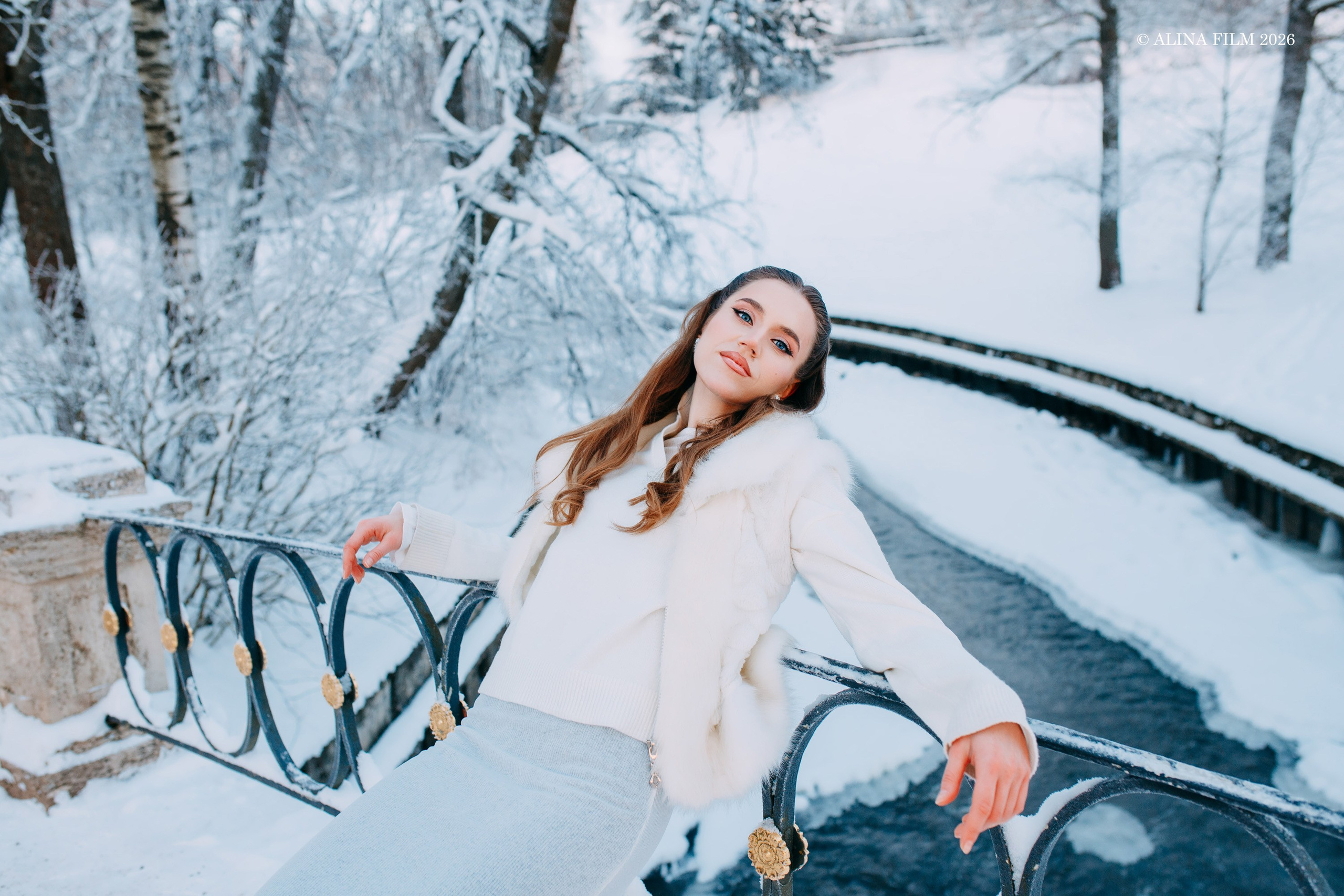 Фотопрогулка в снежном Павловске. Фотограф в Санкт-Петербурге Alina Film