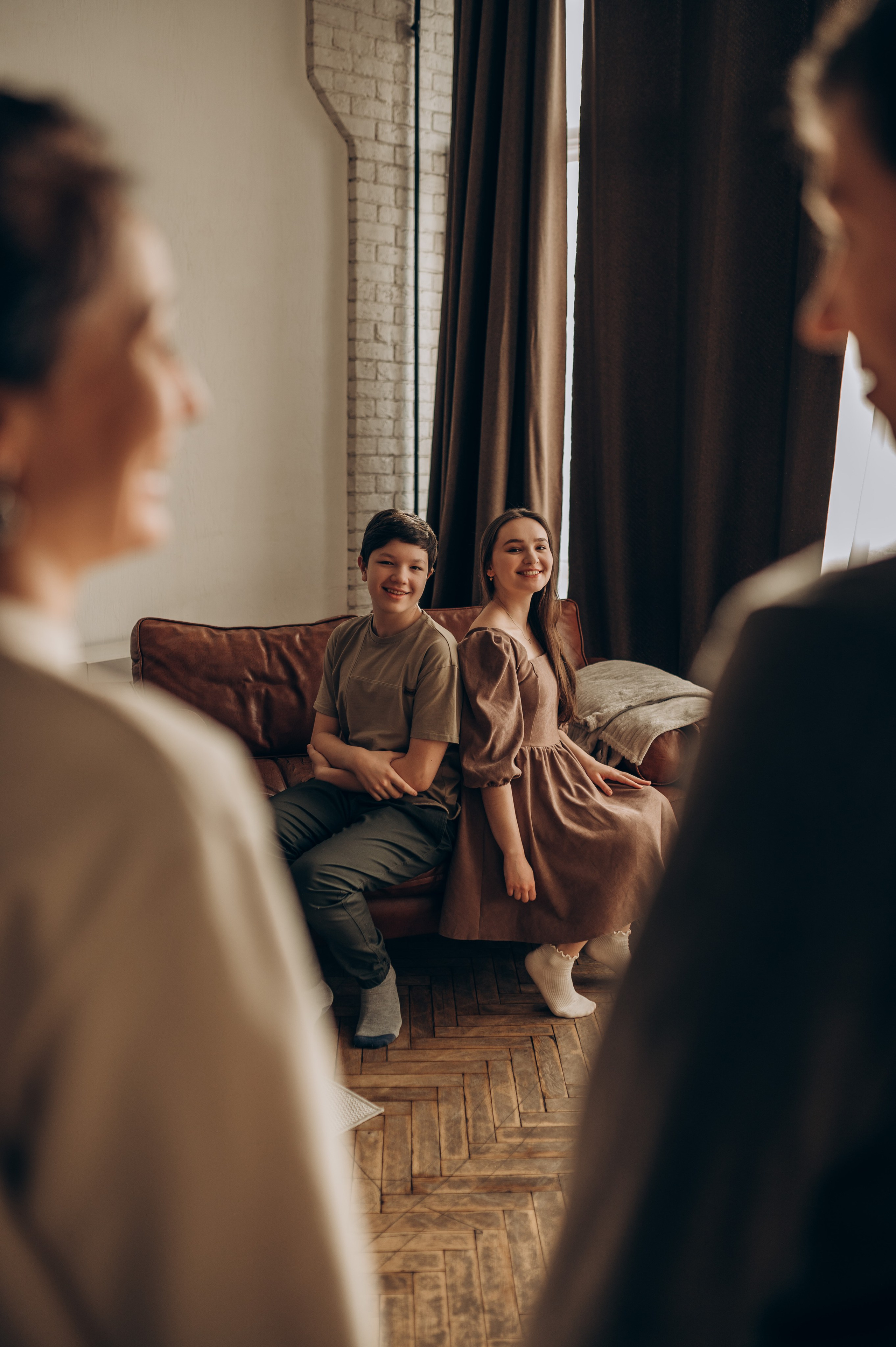 Уютная семейная съёмка в студии. Семейный фотограф в Домодедово и Москве Елена Пичугина