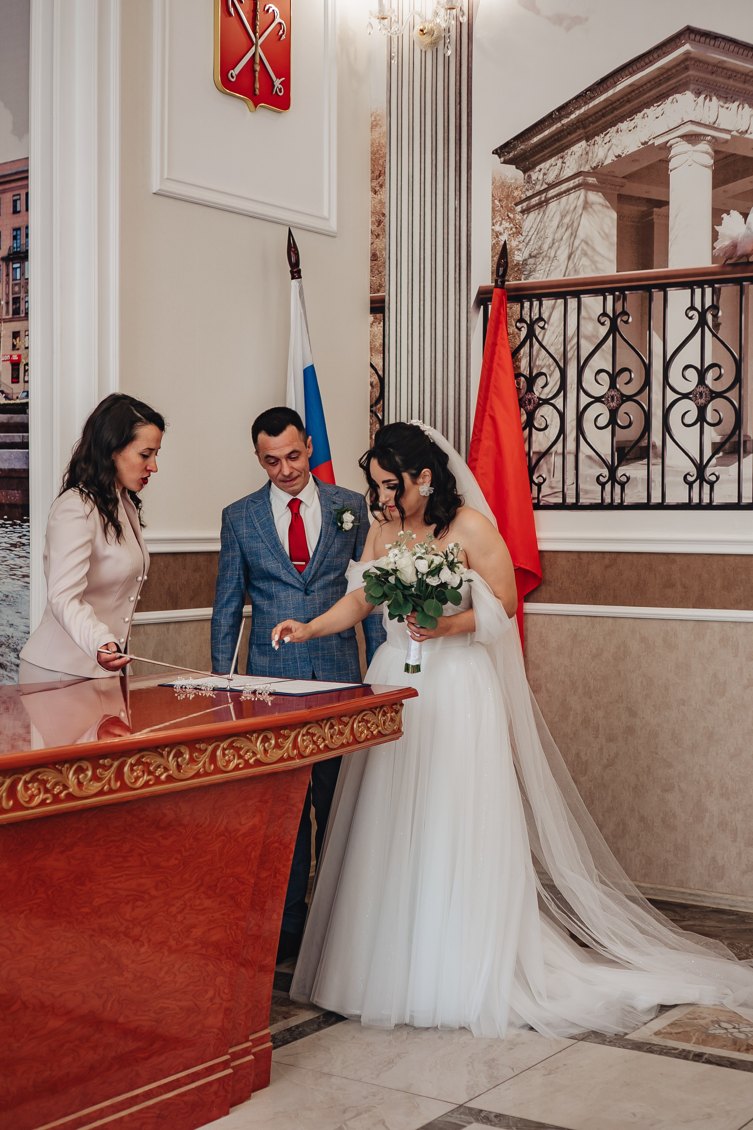 СВАДЕБНАЯ СЬЕМКА В ЗАГСЕ НА МОСКОВСКОМ ПРОСПЕКТЕ. Профессиональный фотограф, Санкт-Петербург — Виктория Богомолова