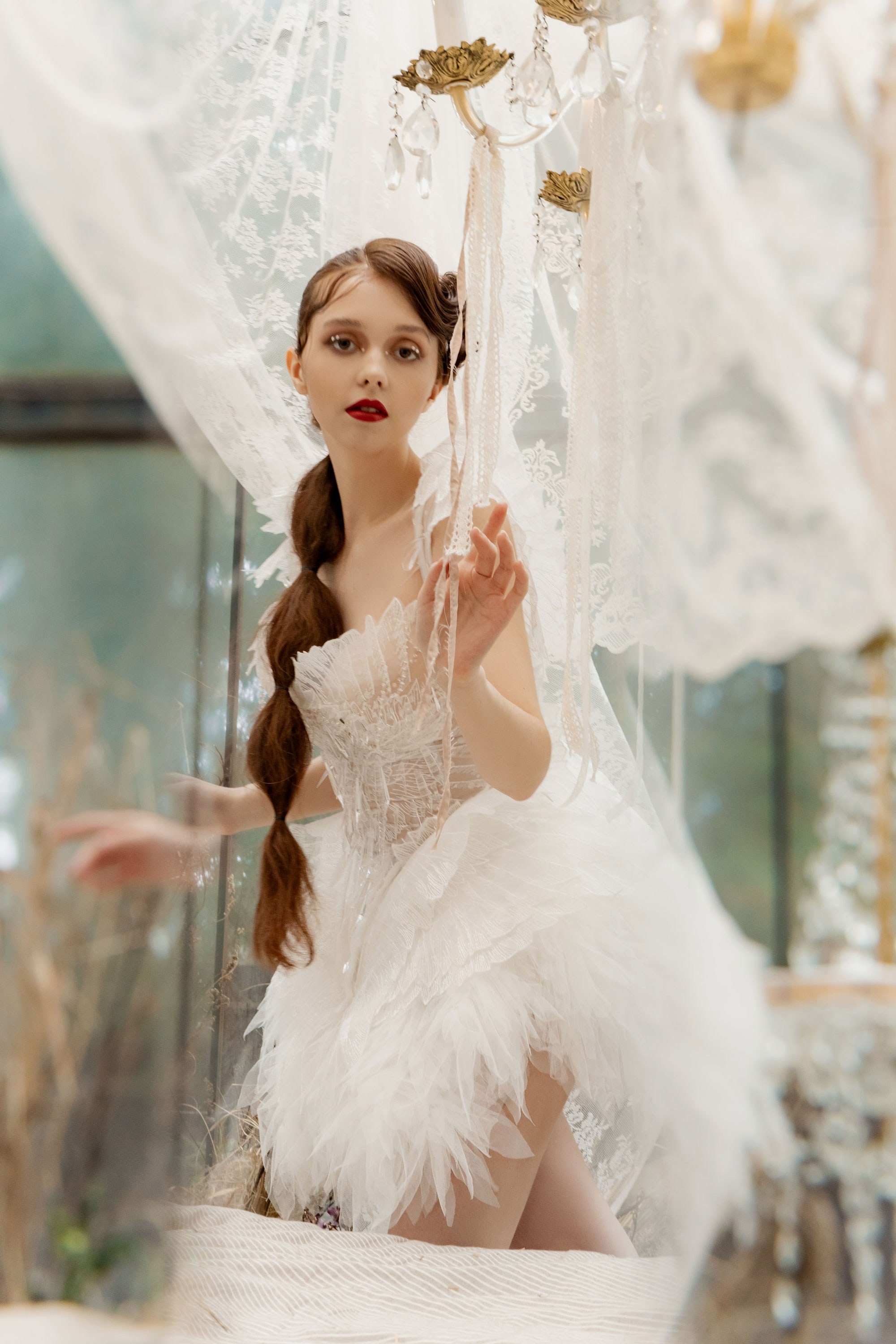 Лебедь в будуаре. Проект «Сны Синицы» — Волшебные фотосессии