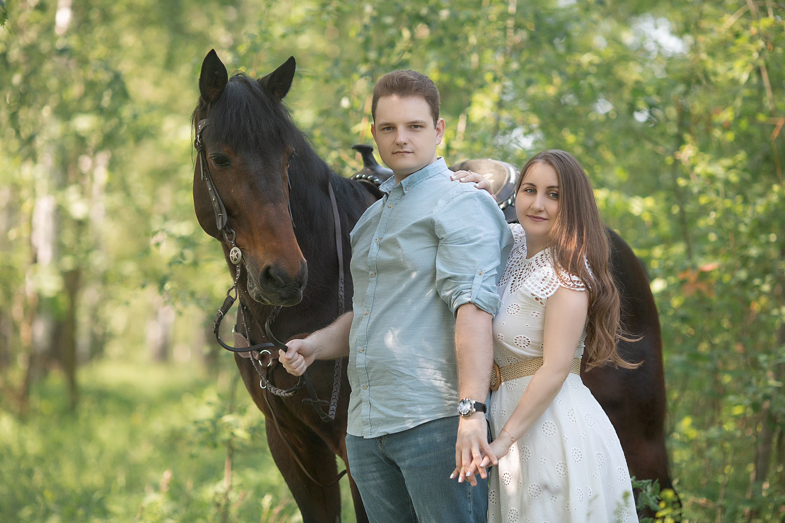 Армине, Илья и Табор. Фотосессия с лошадьми в Нижнем Новгороде