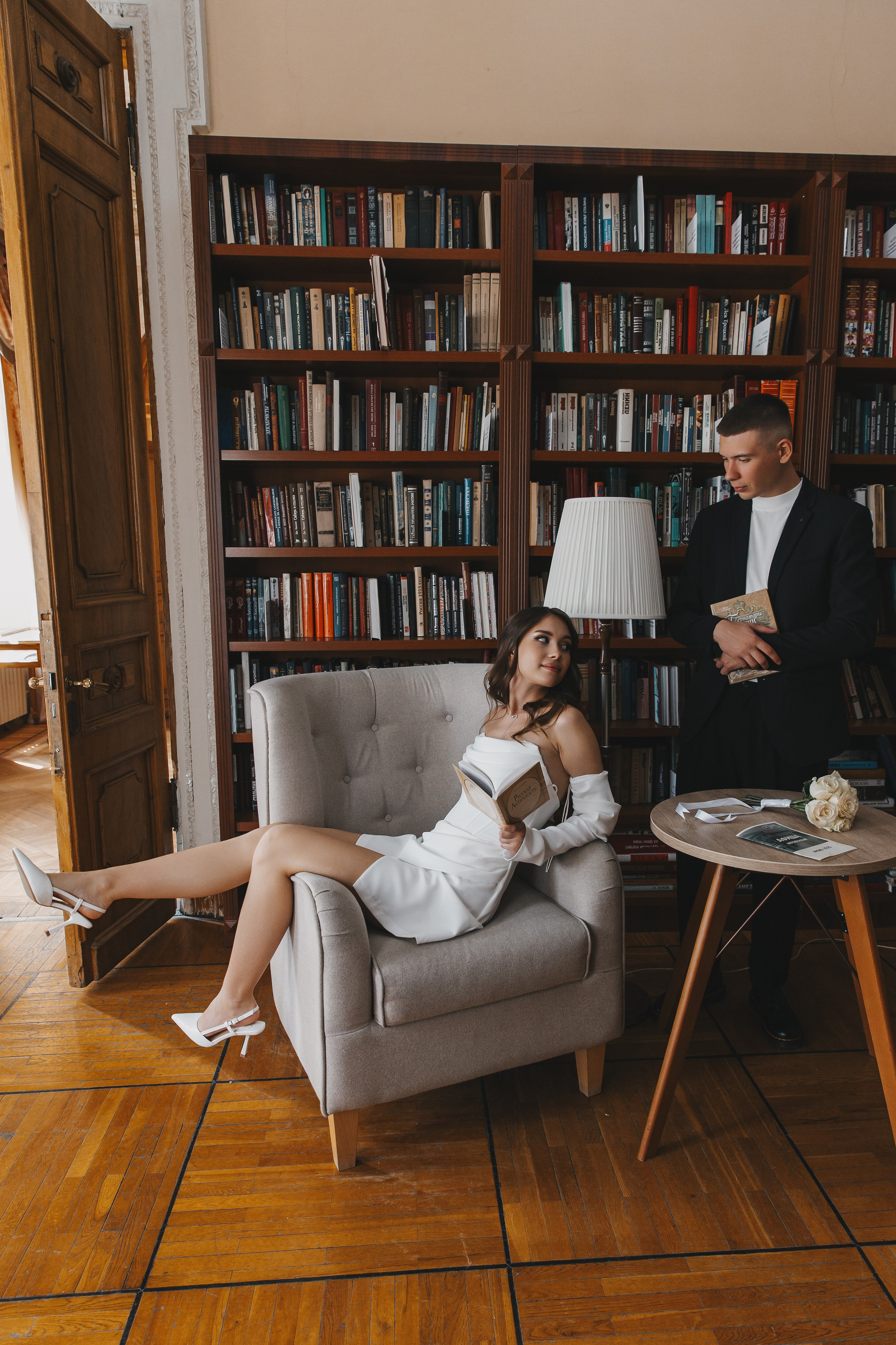 Свадебная фотосессия в Библиотеке-читальне им. А. С. Пушкина. Фотограф и видеограф Анна Домашенко
