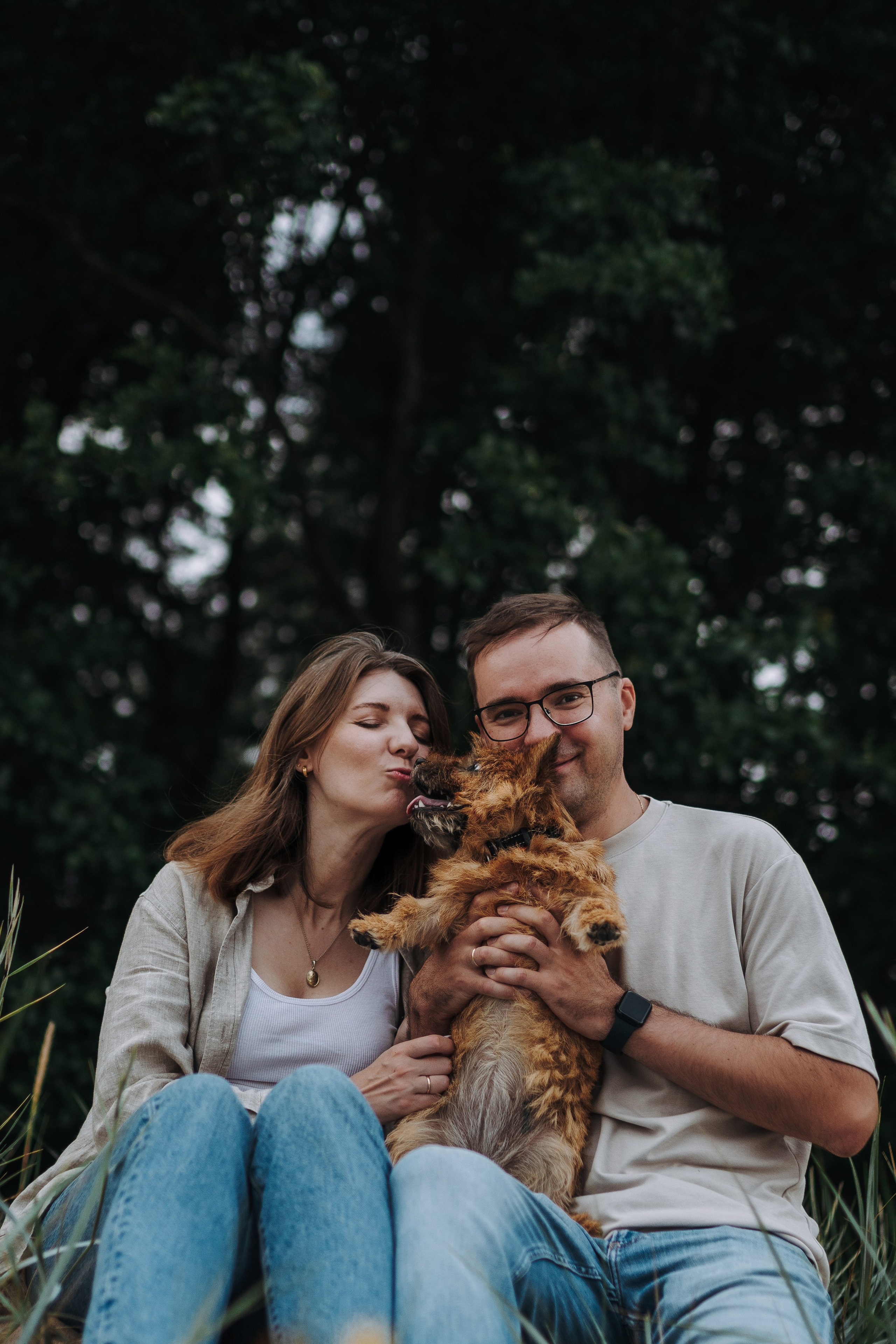 Семейная фотосессия с собакой Спб. Фотограф анималист в Спб недорого Олеся Майорова