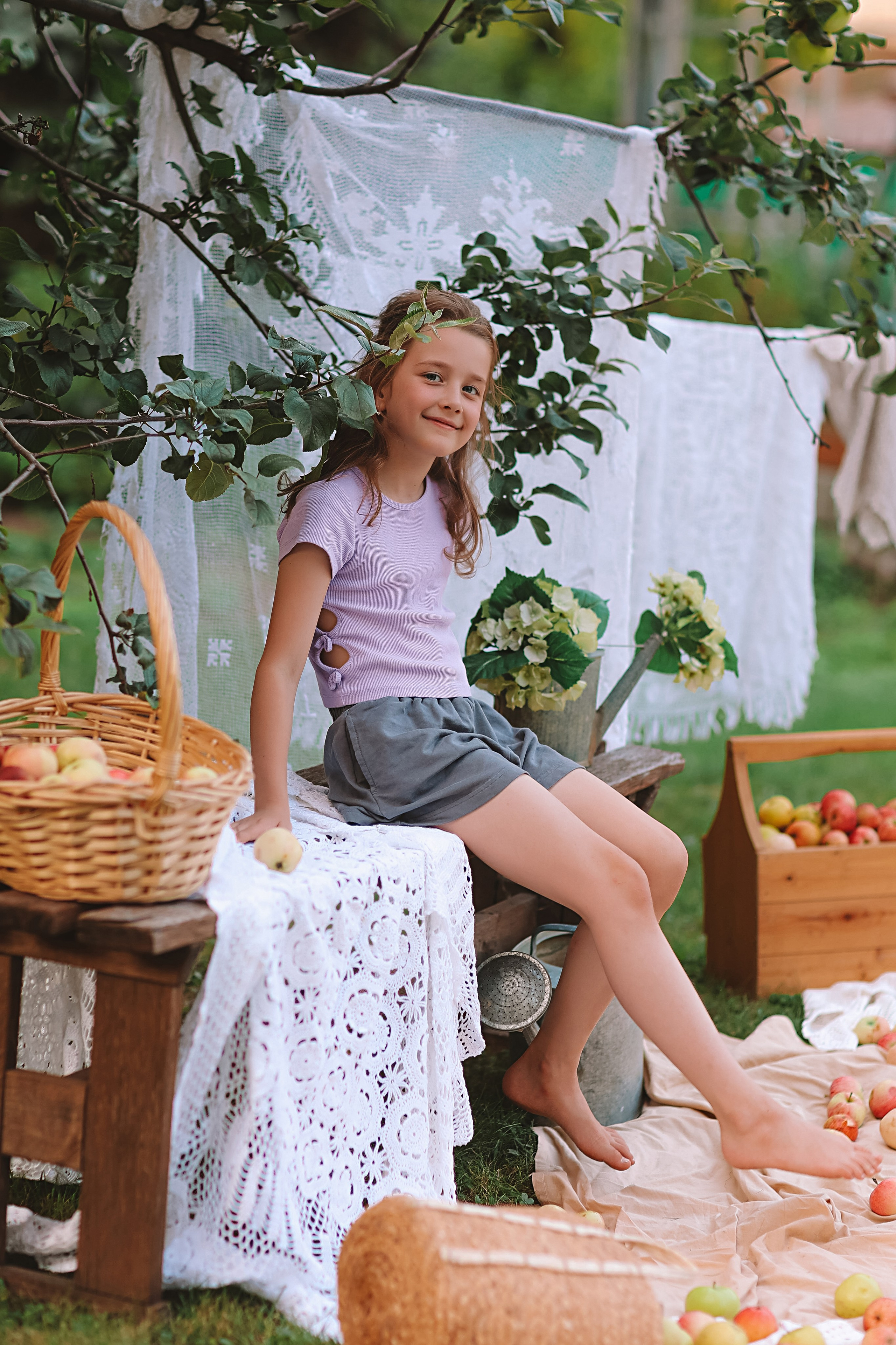 Яблоки. Семейный фотограф Тюмень, фотограф на роды Салмина Мария