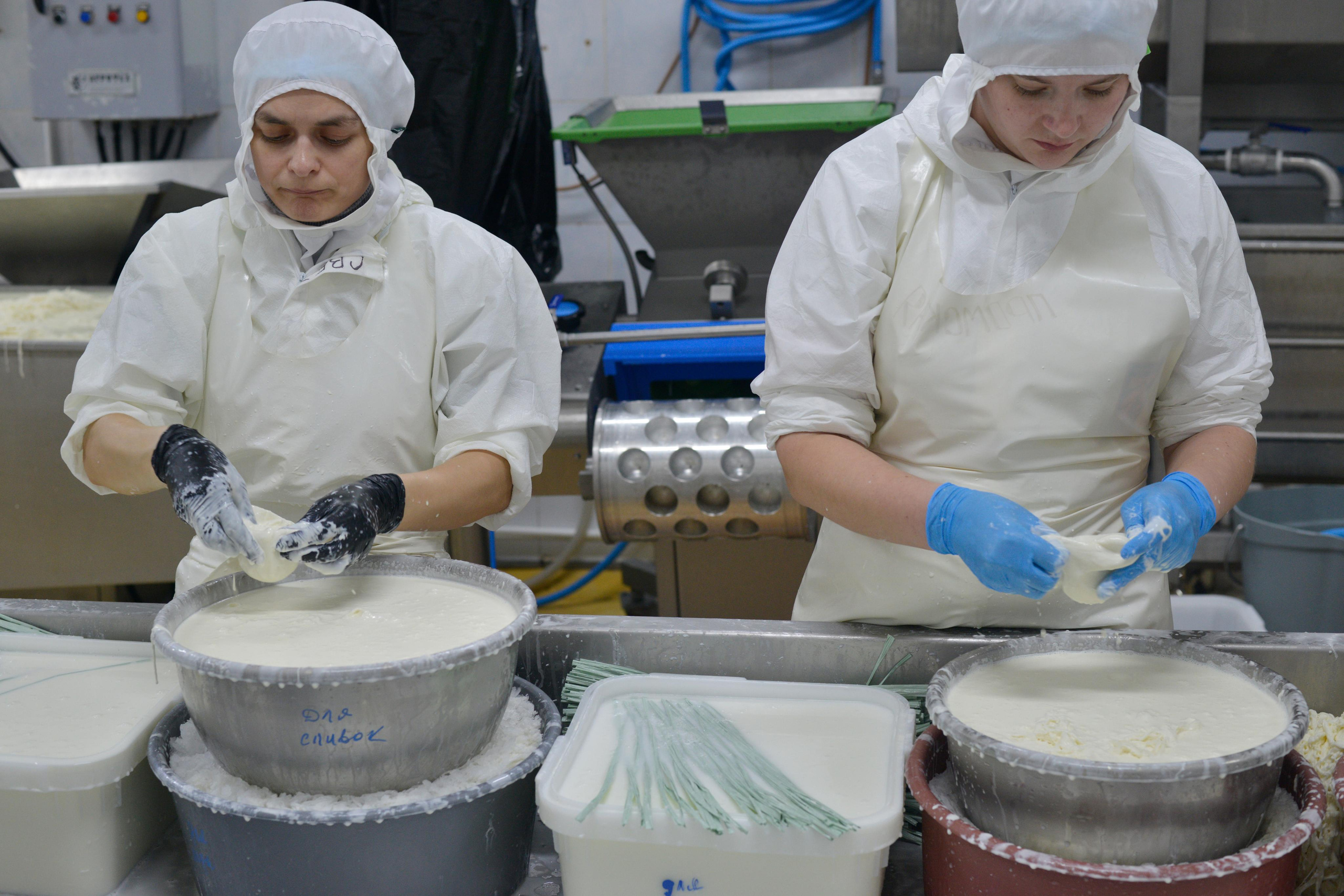 Производство итальянского сыра в Новомосковске. Коммерческая фотосъёмка городской среды, архитектуры и производственных объектов
