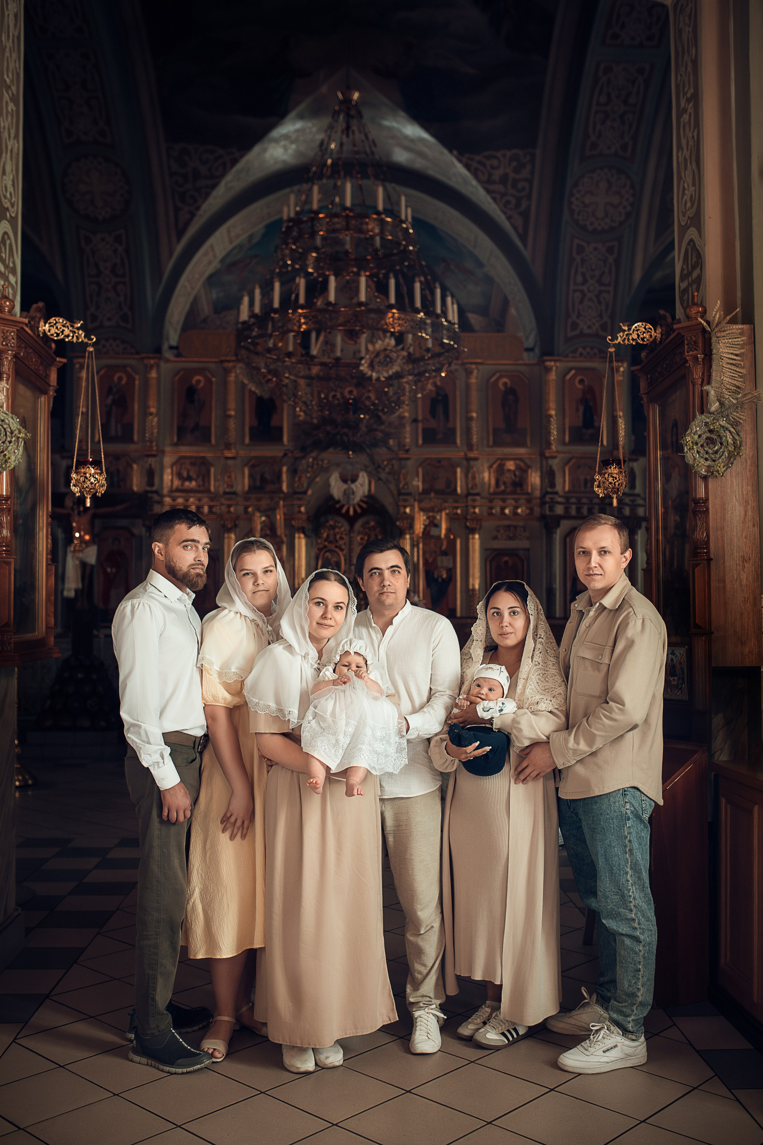 Фотосессия крещения младенца в Болтино