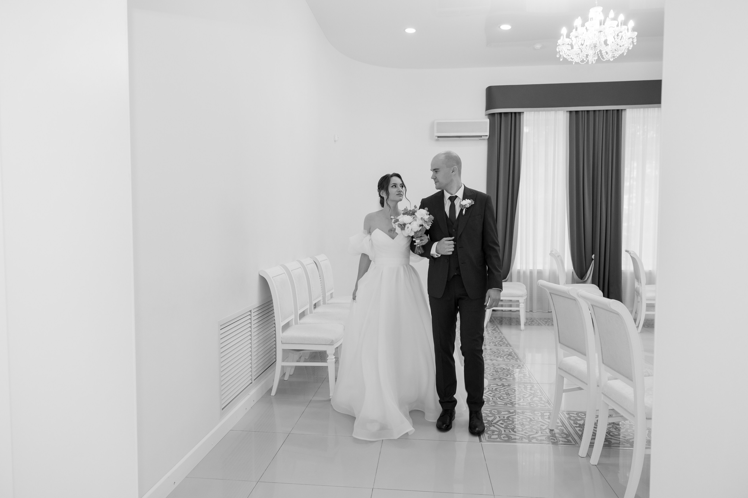 Полина и Дмитрий, загородный клуб «Барин», ЗАГС в г. Пушкино. Свадебный и репортажный фотограф (Москва, Королев и другие)