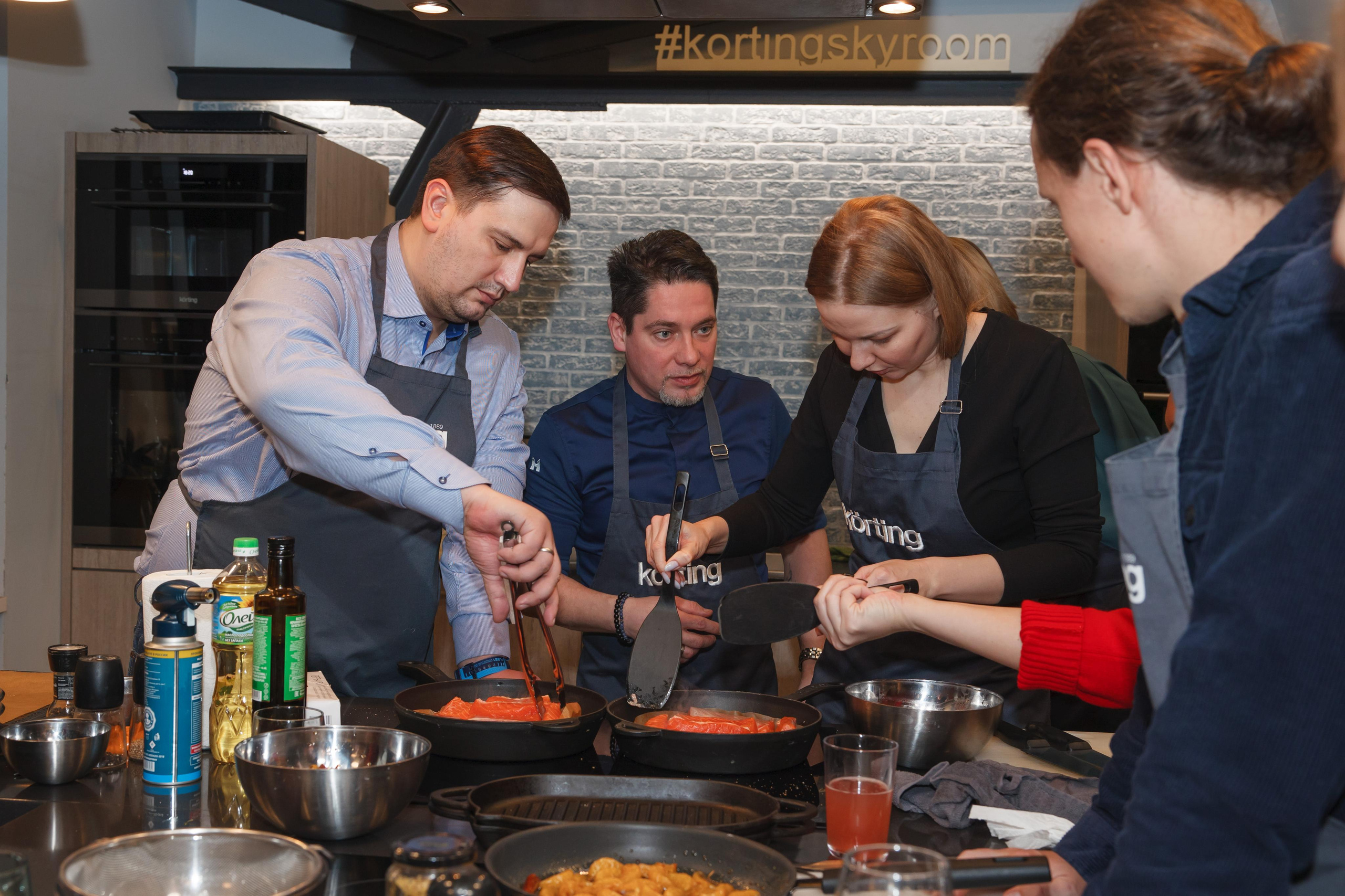 Фотосъемка корпоративного мастер-класса по приготовлению блюд. Свадебный и репортажный фотограф (Москва, Королев и другие)