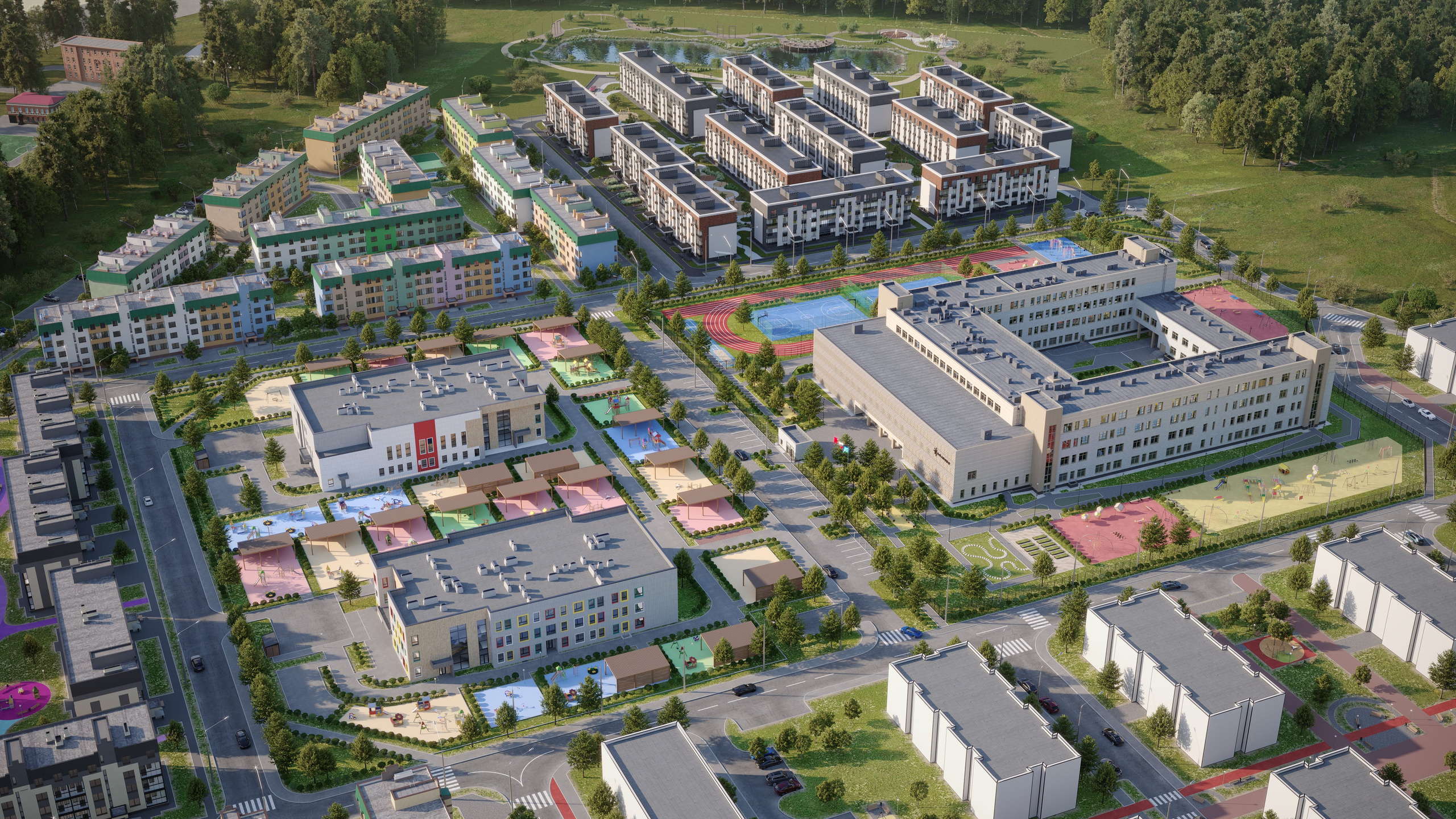 Одинцовские кварталы. ГРАНИ Студия архитектурной визуализации