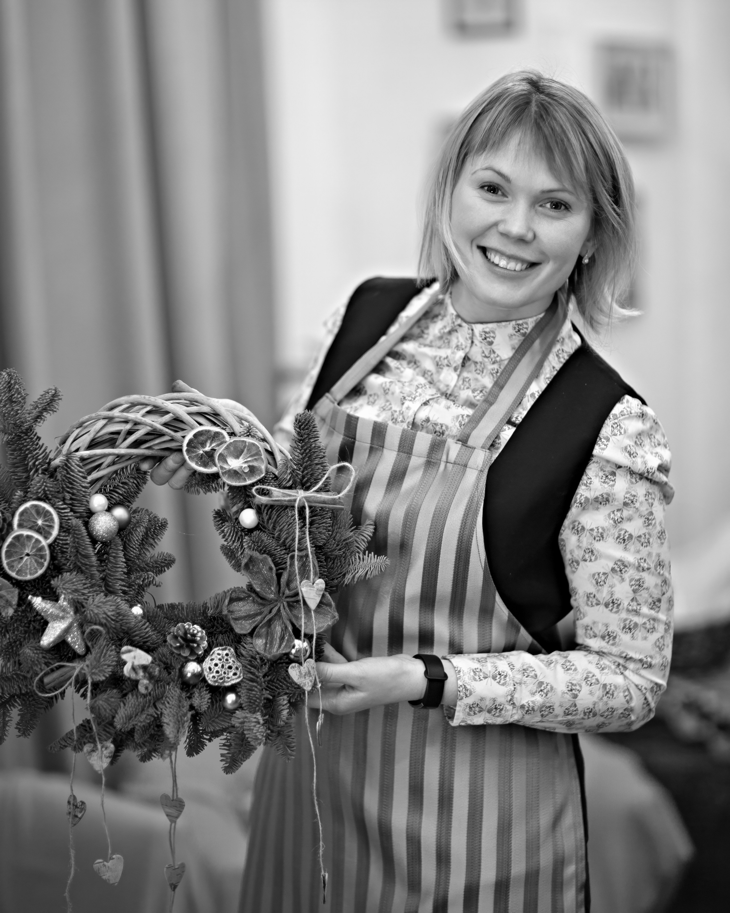 МК Рождественский венок. Семейный и детский фотограф в Москве Юлия