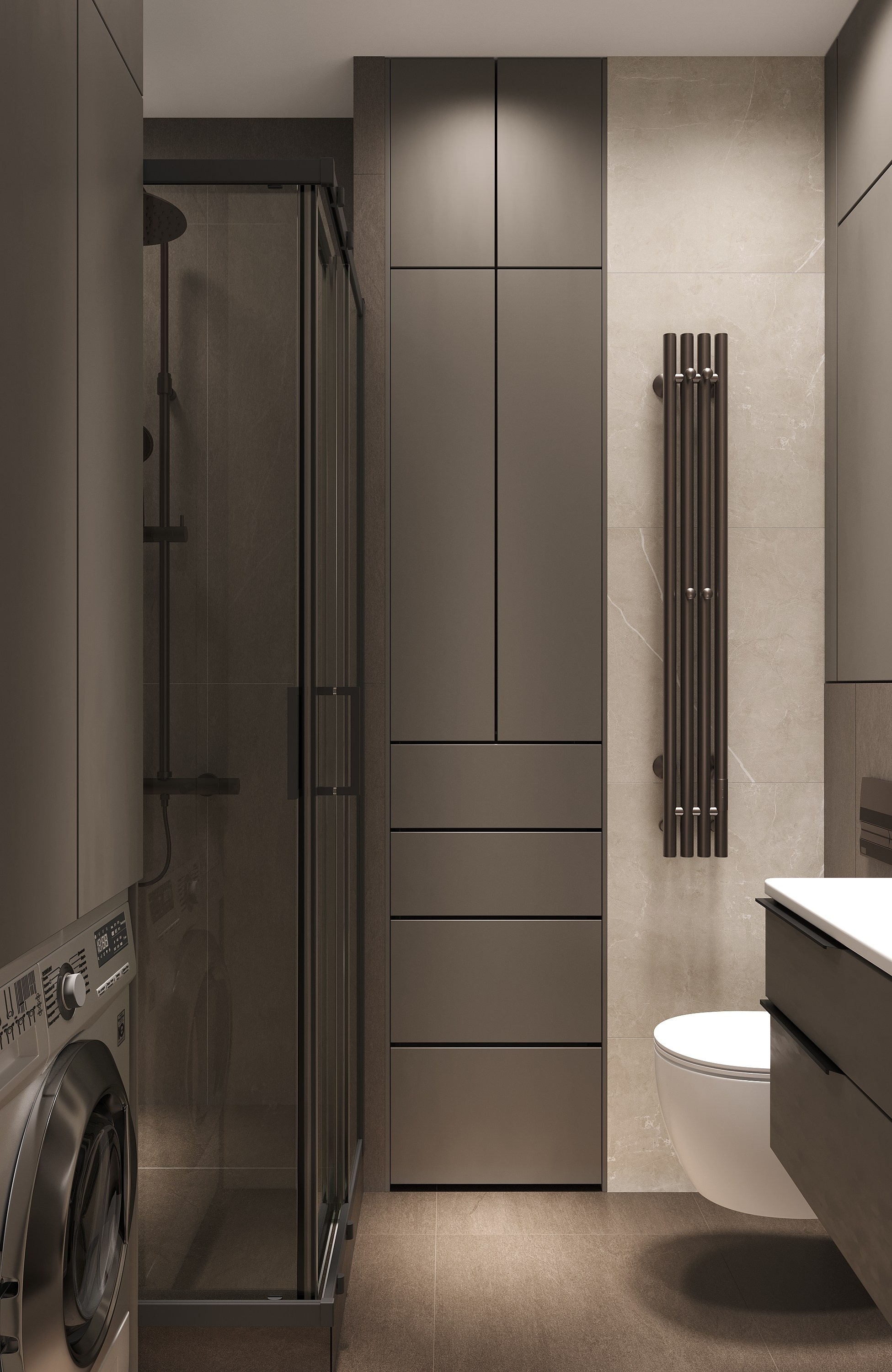 3 m² САНУЗЕЛ. 3d визуализатор