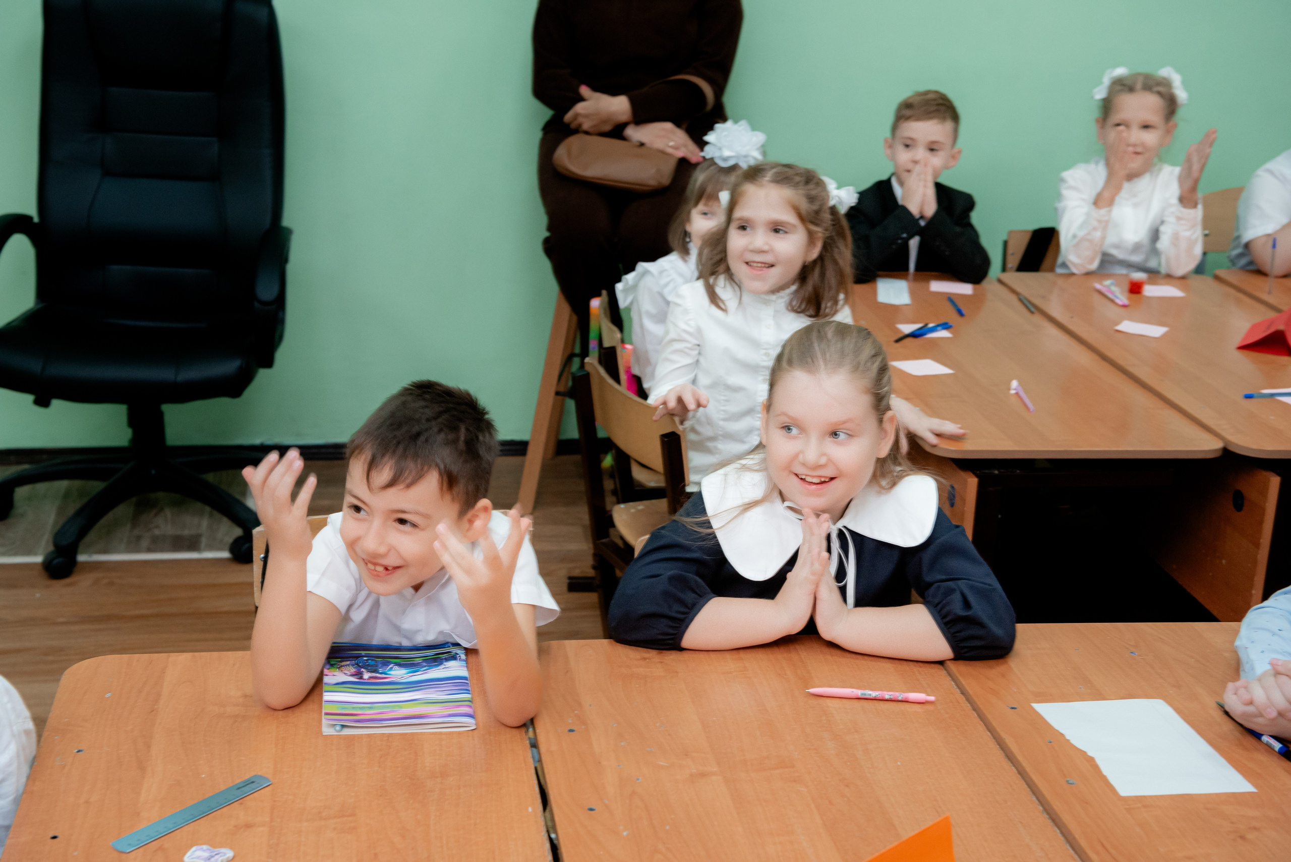 Открытый урок первоклашек в Школе. Фотограф в Волгограде и Волжском Александр Горбань