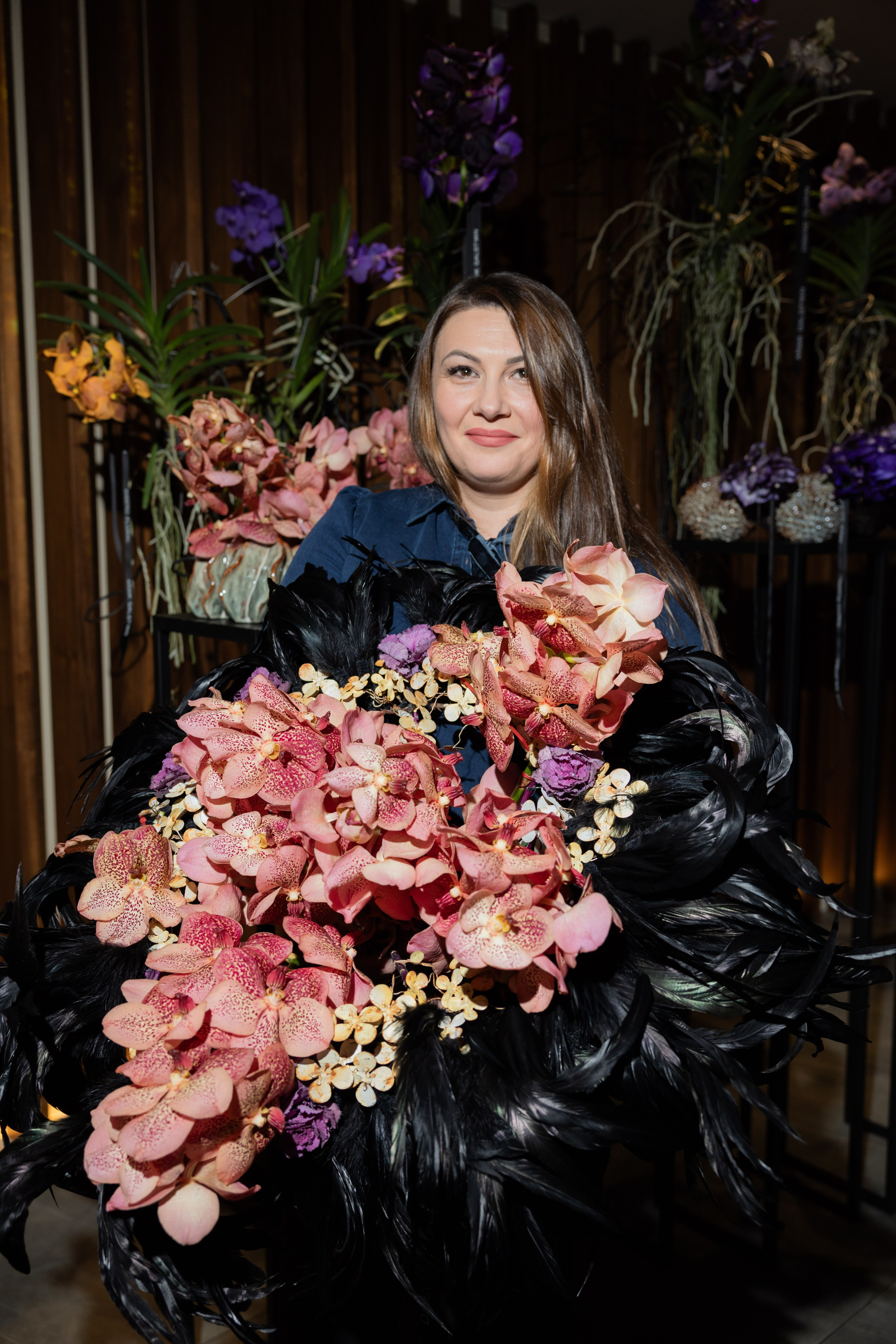 Stylish floral arrangements by Araik Galstyan seen at the Meliá Hotel exclusive party