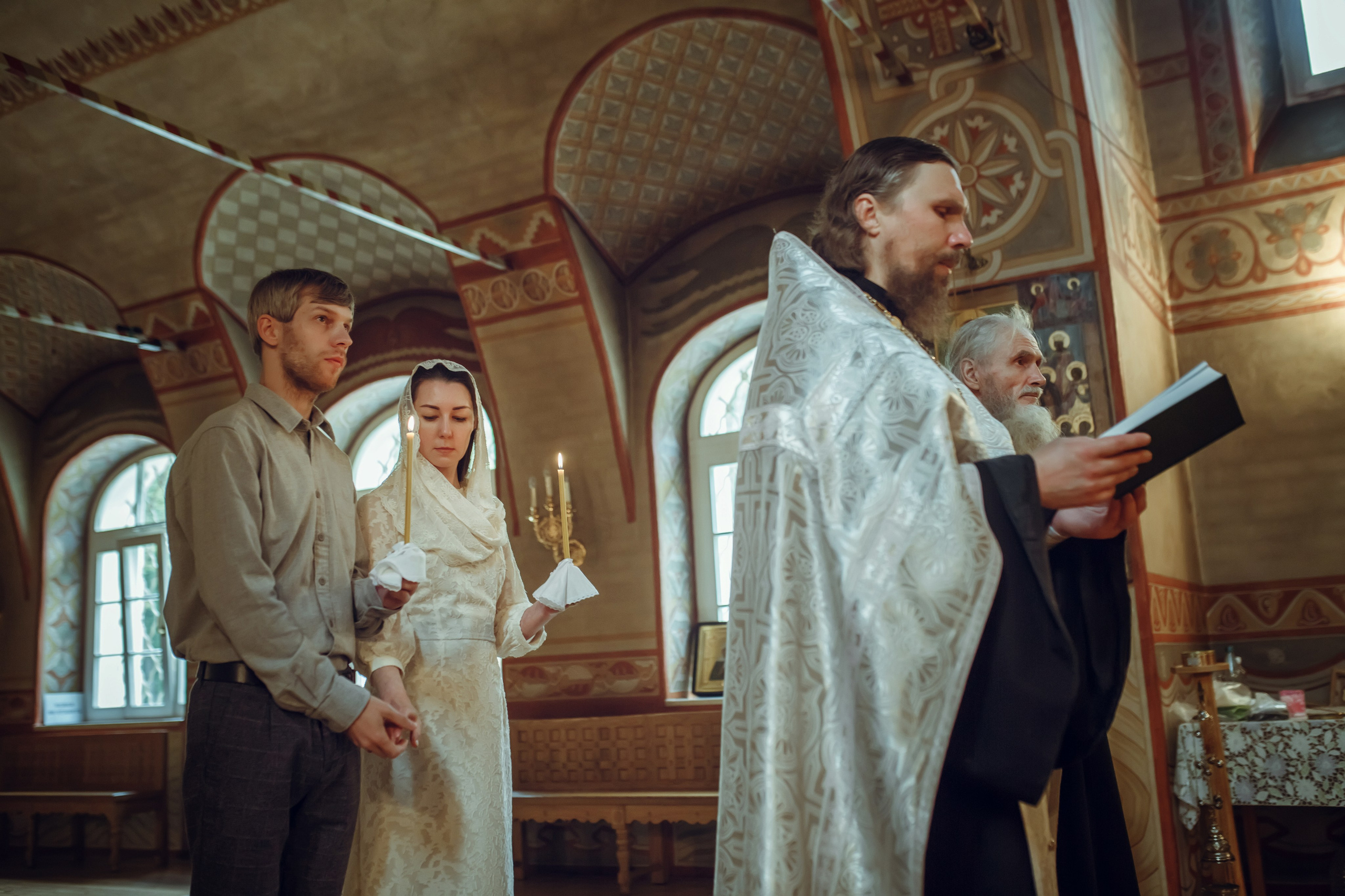 Венчание Андрея и Елены. Фотограф на Крещение, семейный фотограф в Москве