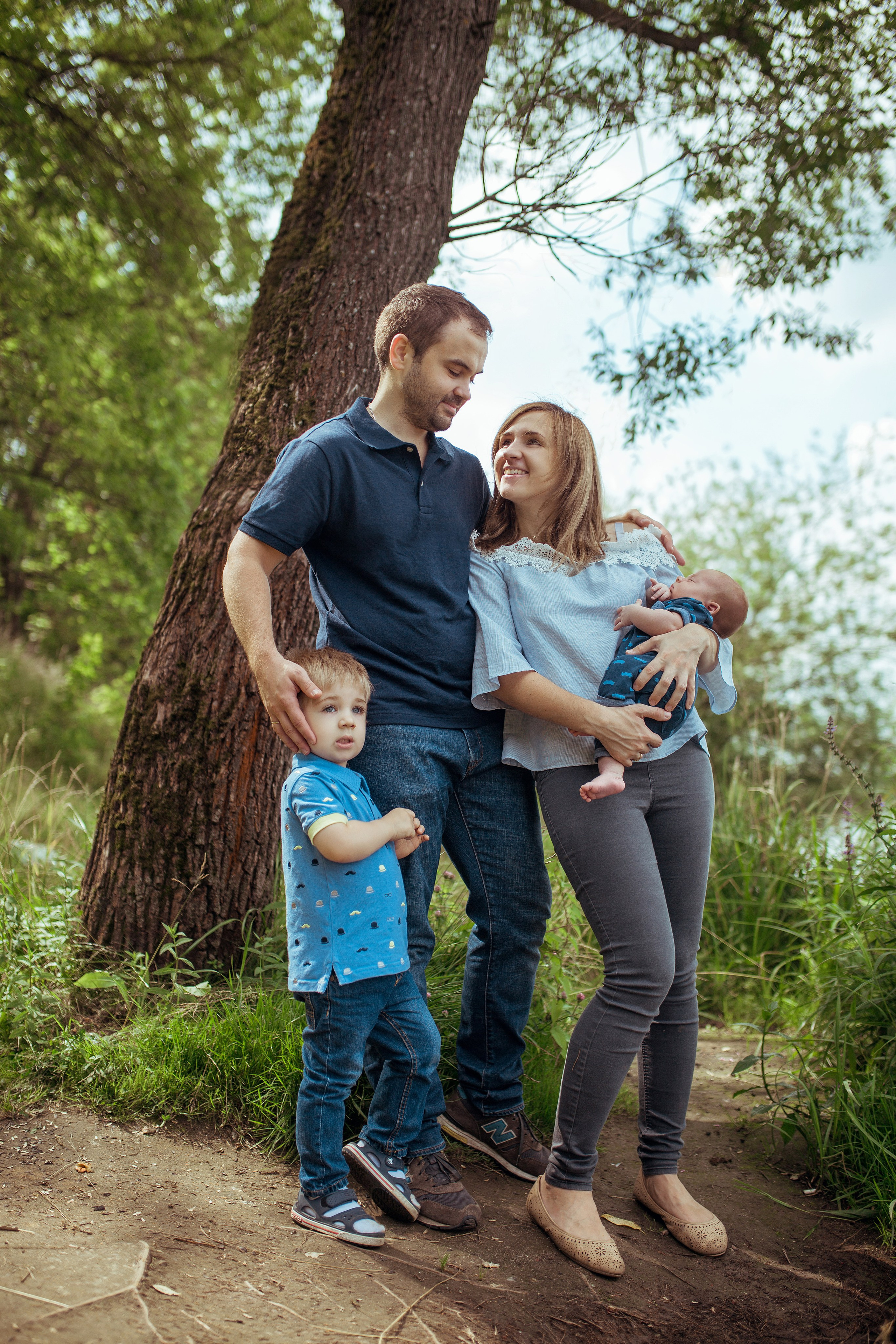 Евгения и семья. Фотограф на Крещение, семейный фотограф в Москве