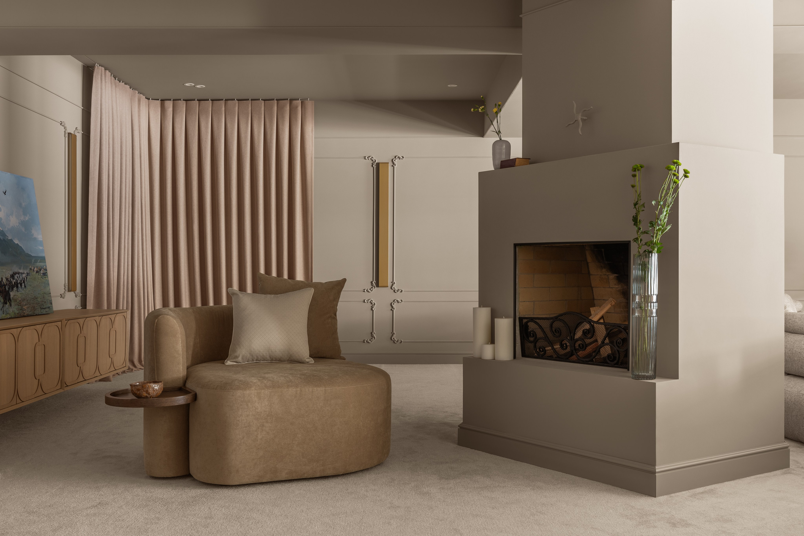 Профессиональная фотосъёмка дизайна интерьера коттеджа в г. Алматы. Роман Якунин — интерьерный фотограф в Алматы