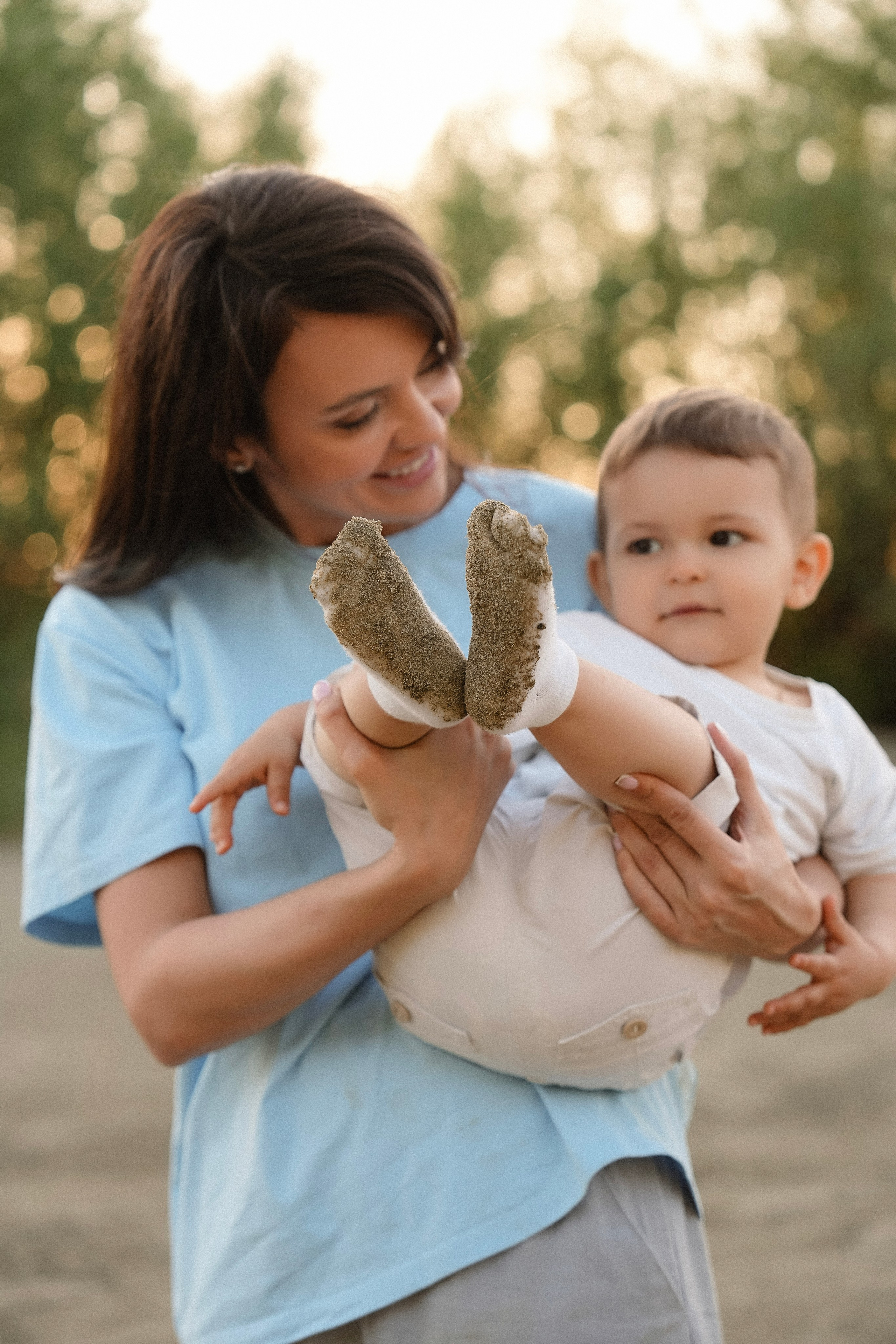 Семейная съёмка на закате. Фотограф с психологическим образованием