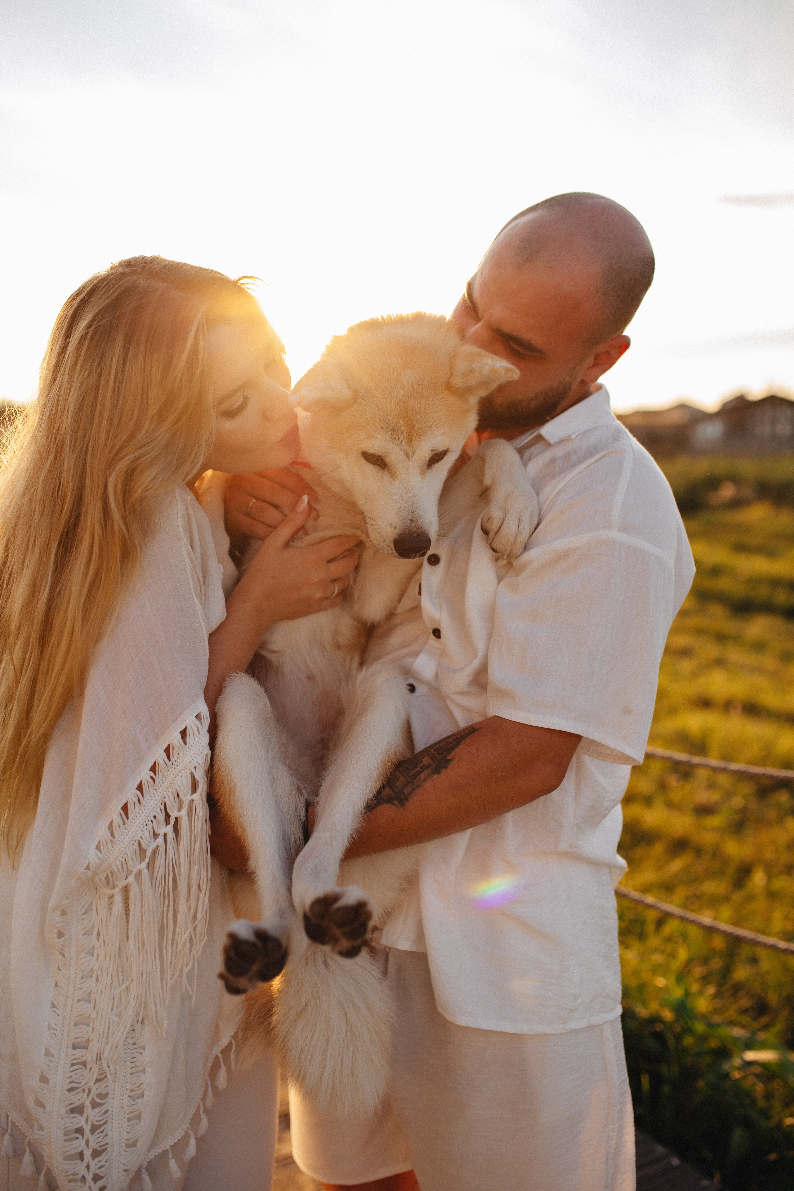 Летним вечером на пляже. Свадебный фотограф Новосибирск