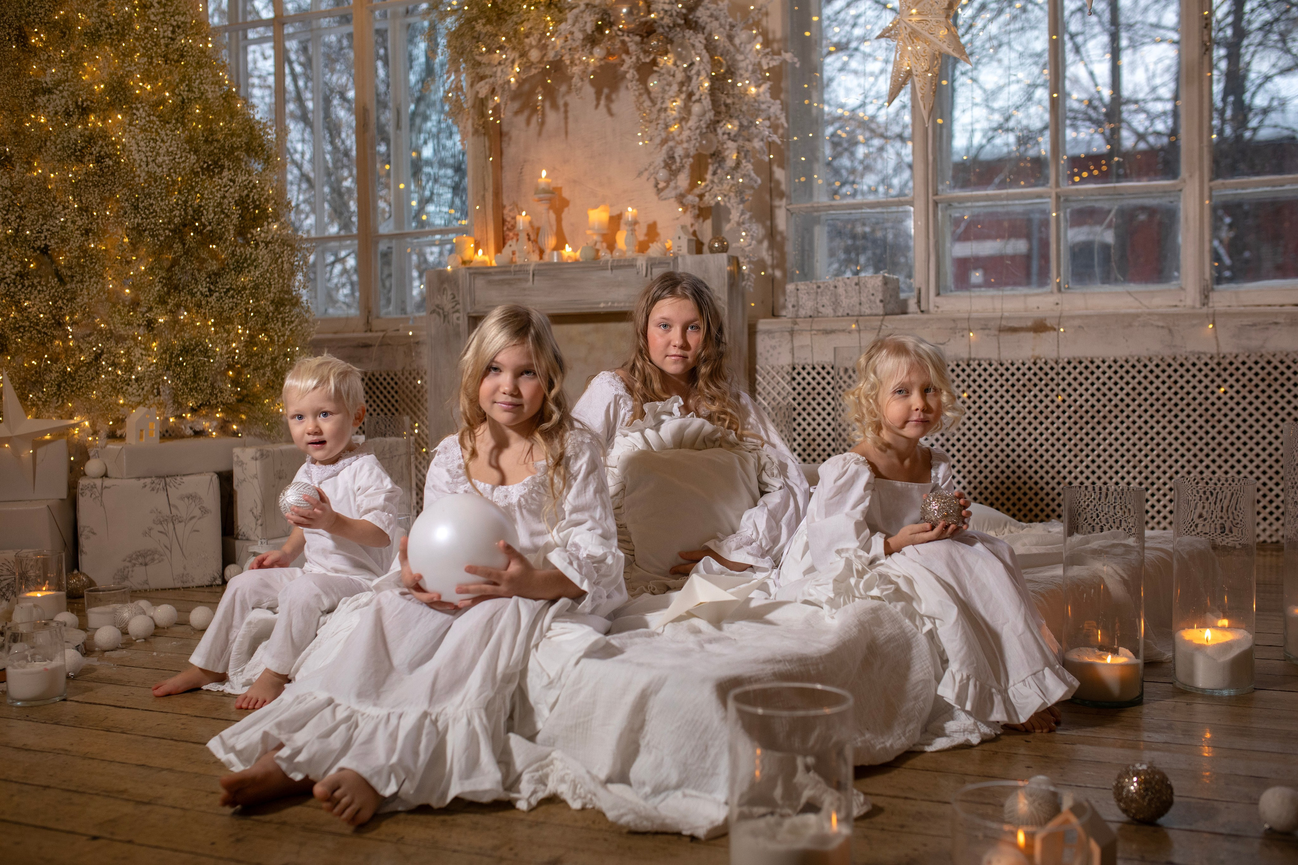 Новогодняя фотосессия Анны с детьми. Арт- фотограф Москва