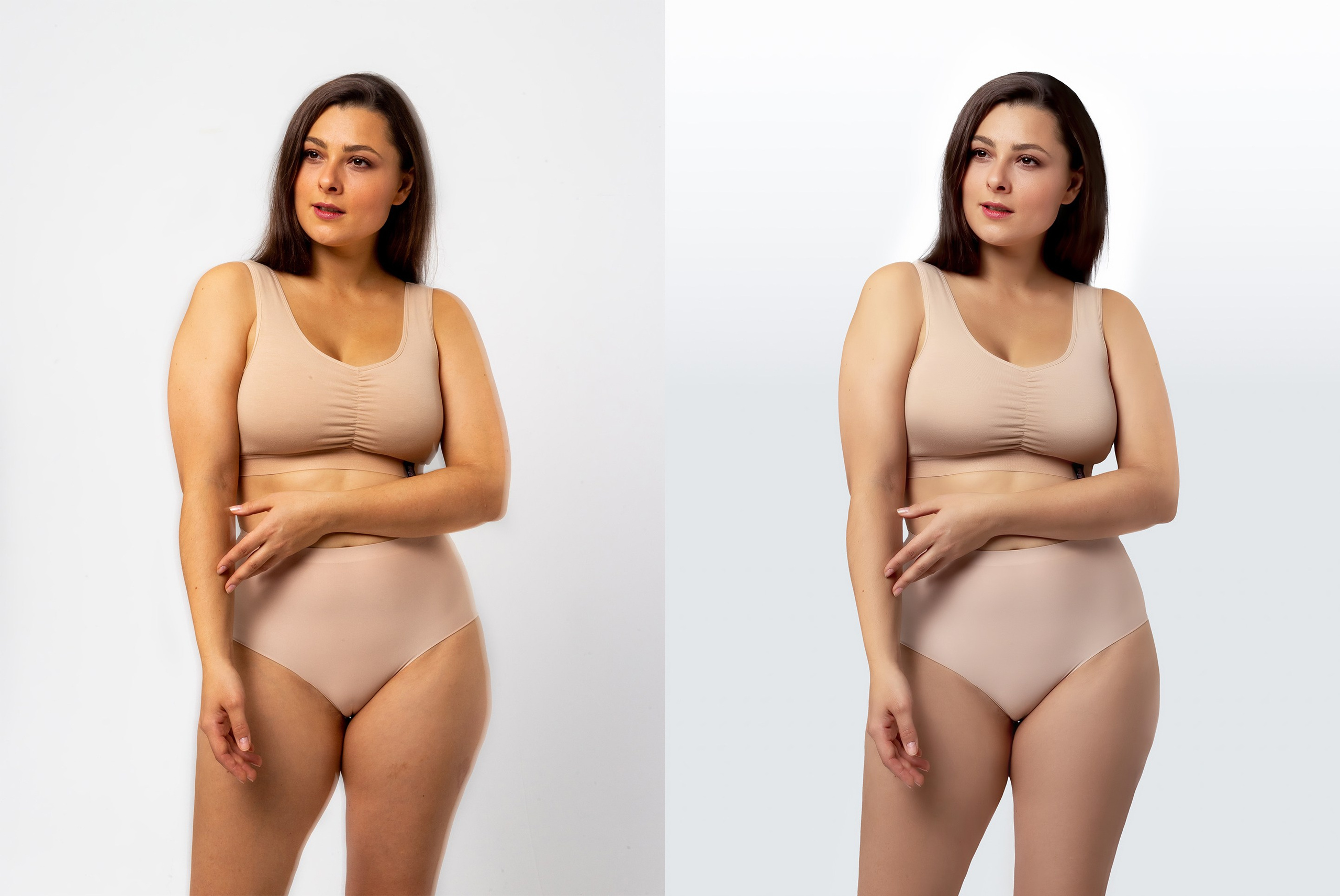 Деликатная обработка портретов для рекламы нижнего белья | Студия SVITHART
