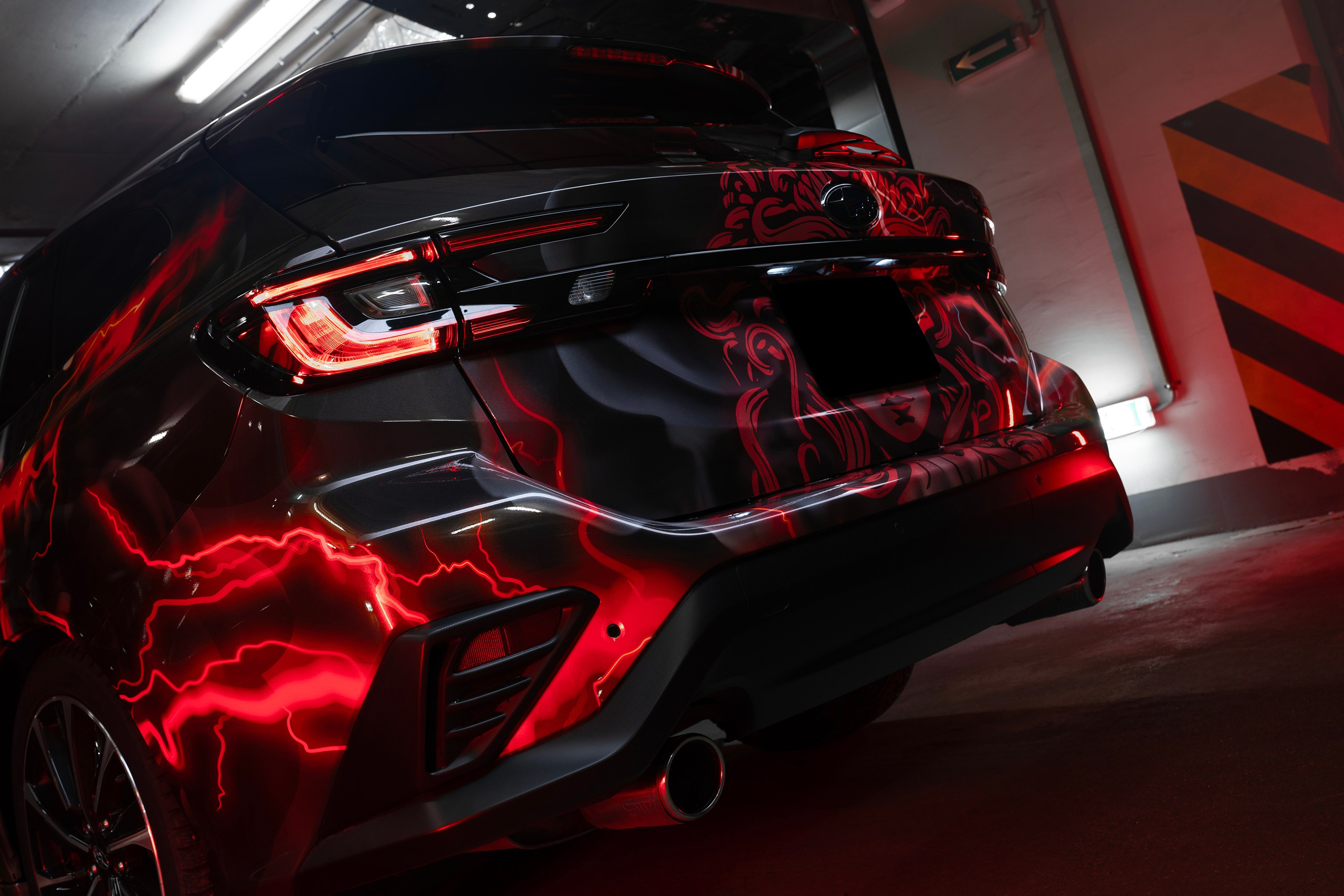 Винилография на Subaru Levorg STI. Студия дизайна и оклейки авто Barmaley Design