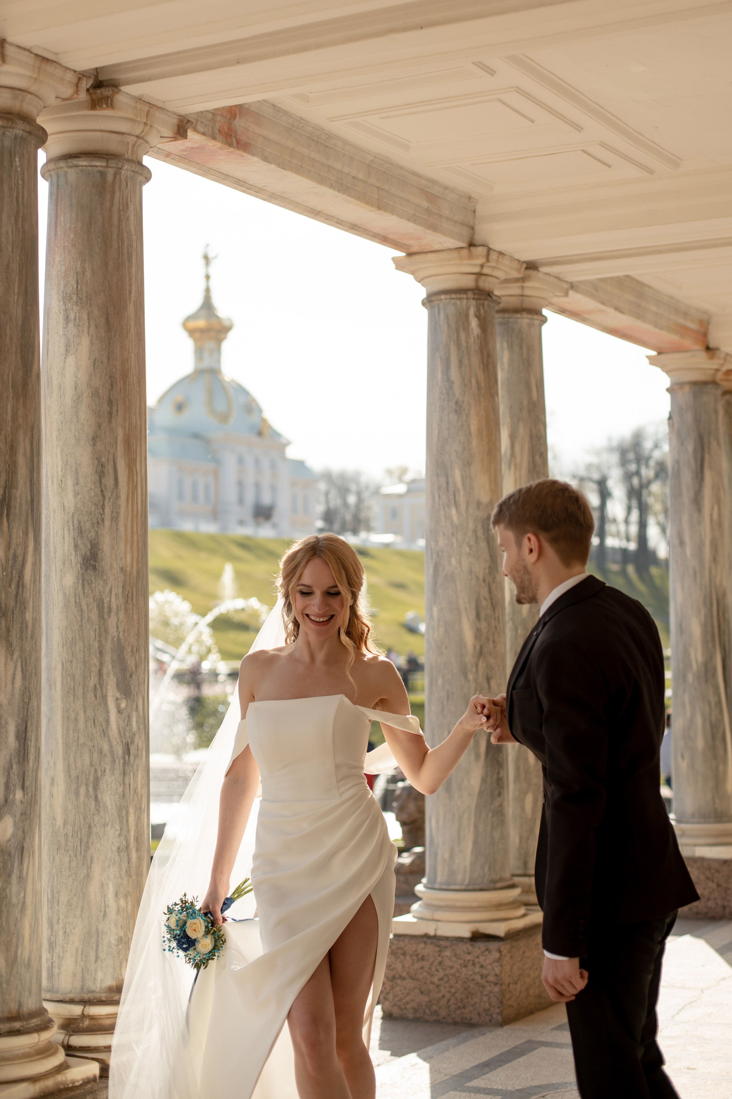 Петергоф / ЗАГС + прогулка. Свадебный и семейный фотограф в Москве Диана Левченко
