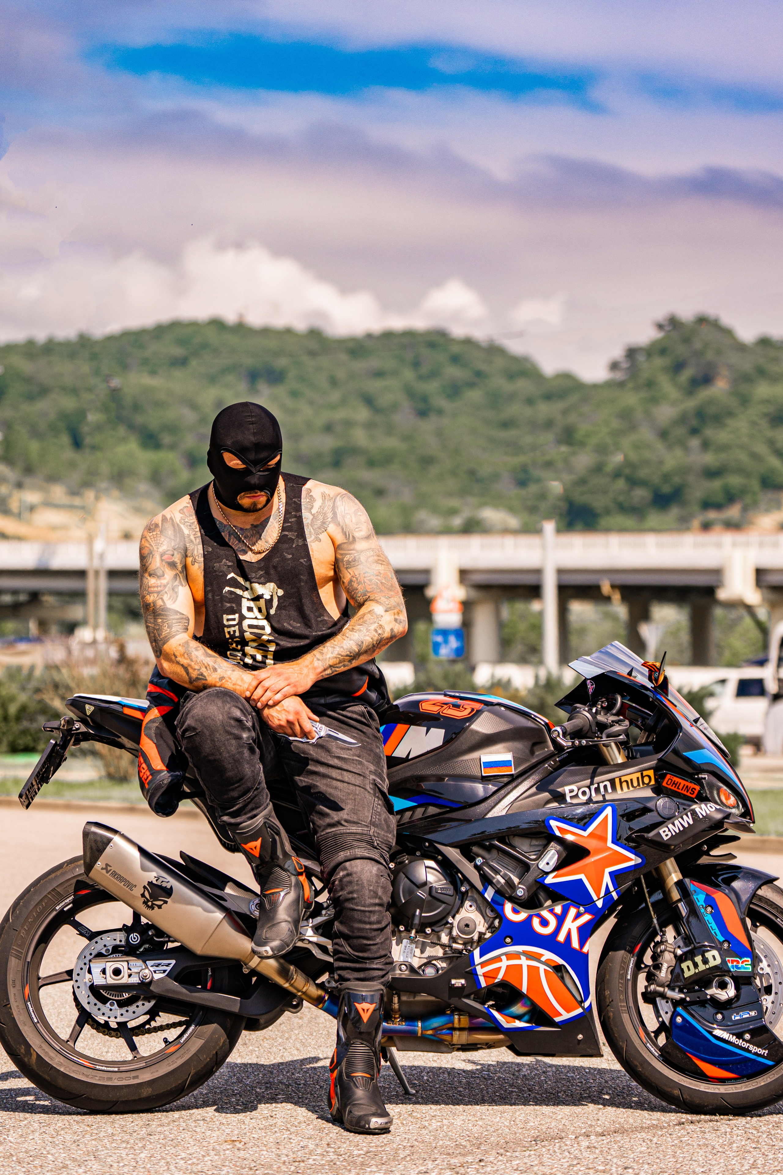 Видеосъемка с мотоциклом